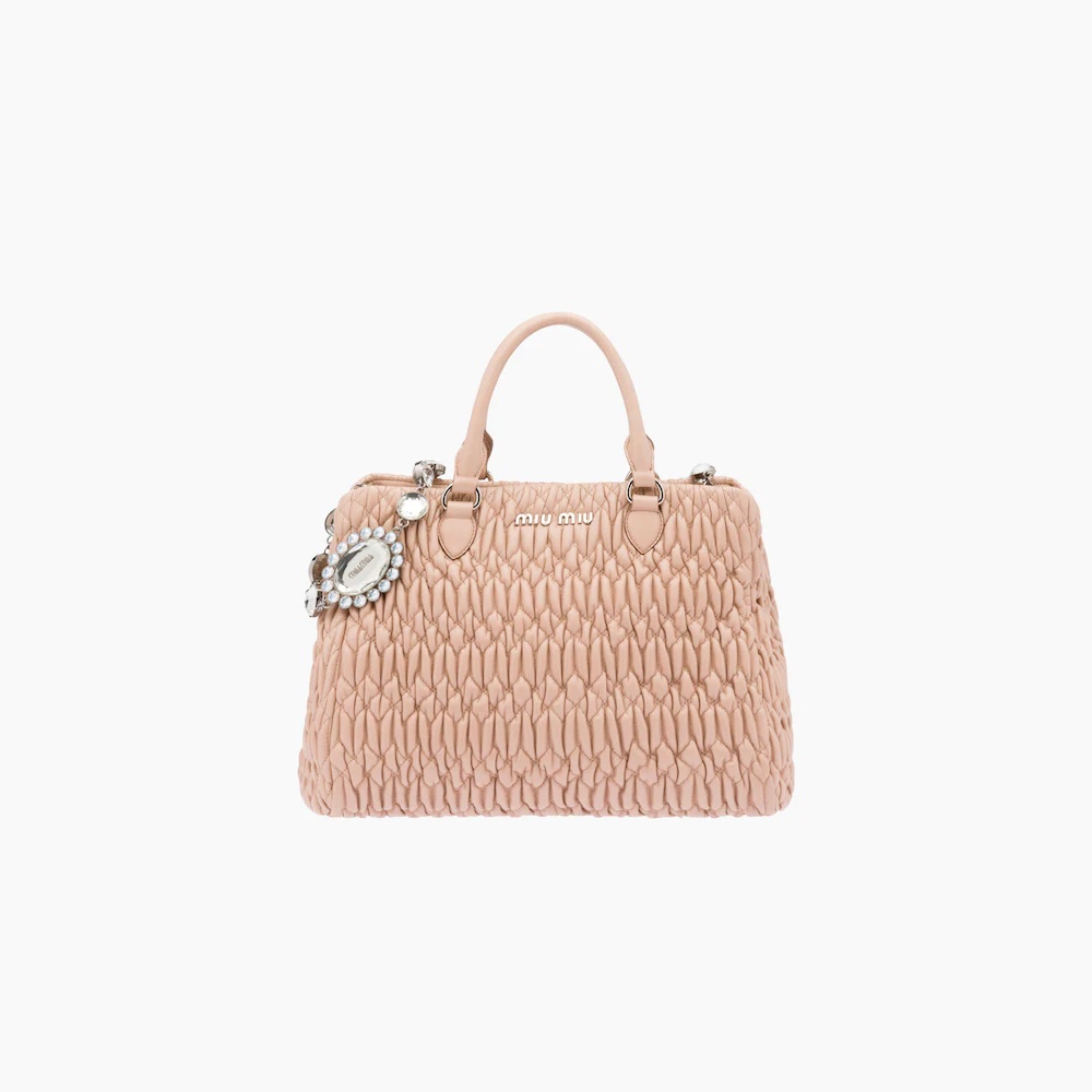 Miu Crystal Cloqué Nappa Leather bag - 1