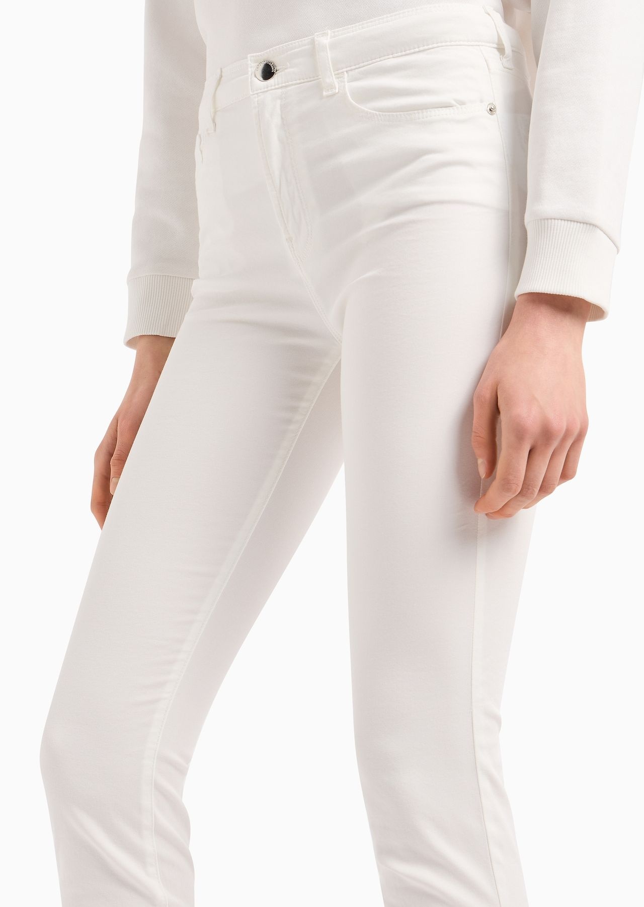 J20 High-waist super-skinny jeans in a worn-look denim - 5