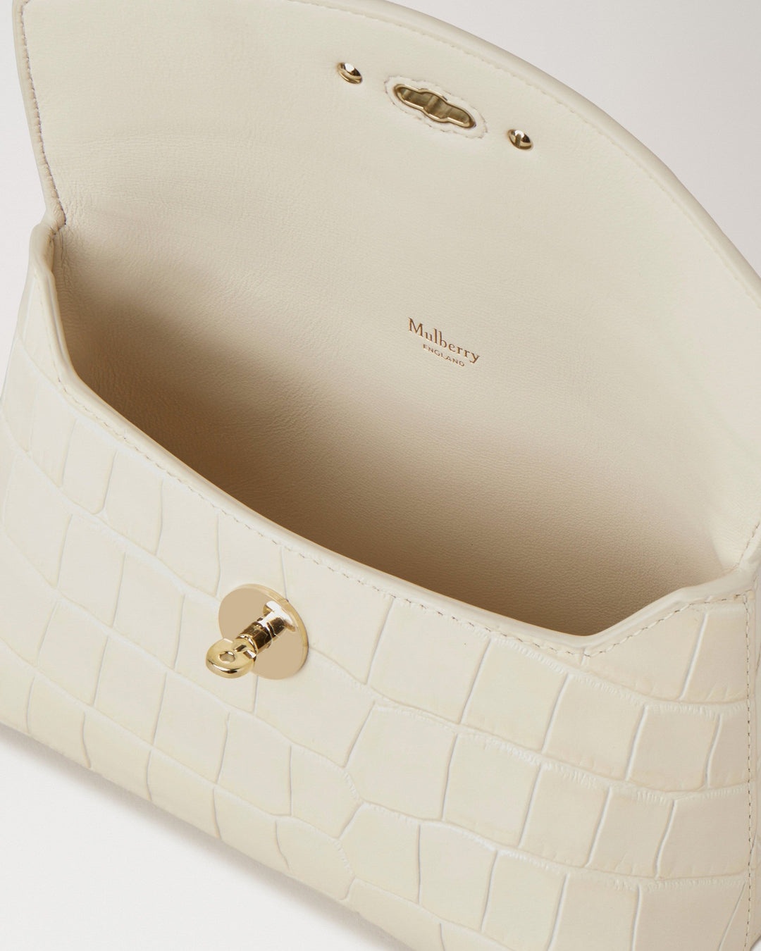 Darley Cosmetic Pouch Eggshell Shiny Small Croc - 4