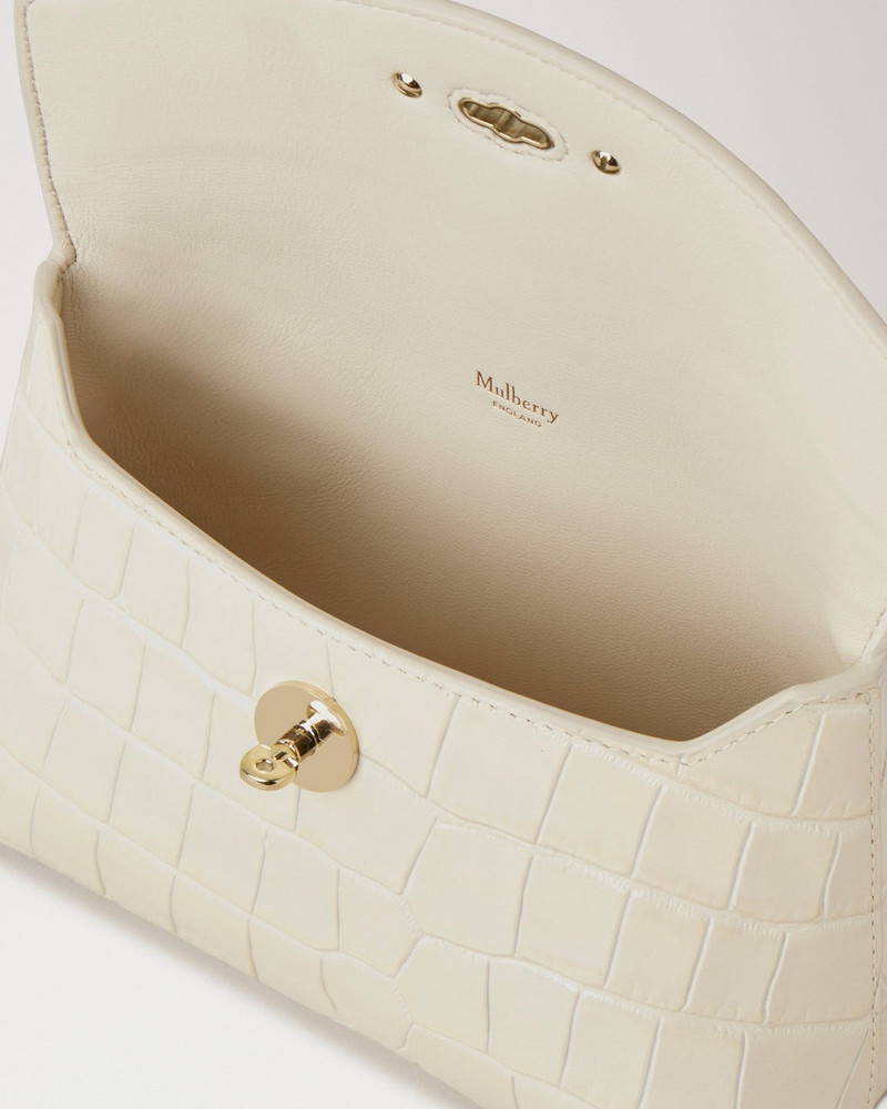 Darley Cosmetic Pouch Eggshell Shiny Small Croc 4