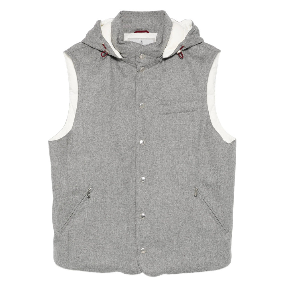 Brunello Cucinelli Grey Jackets - Waistcoats & Gilets Men - 1