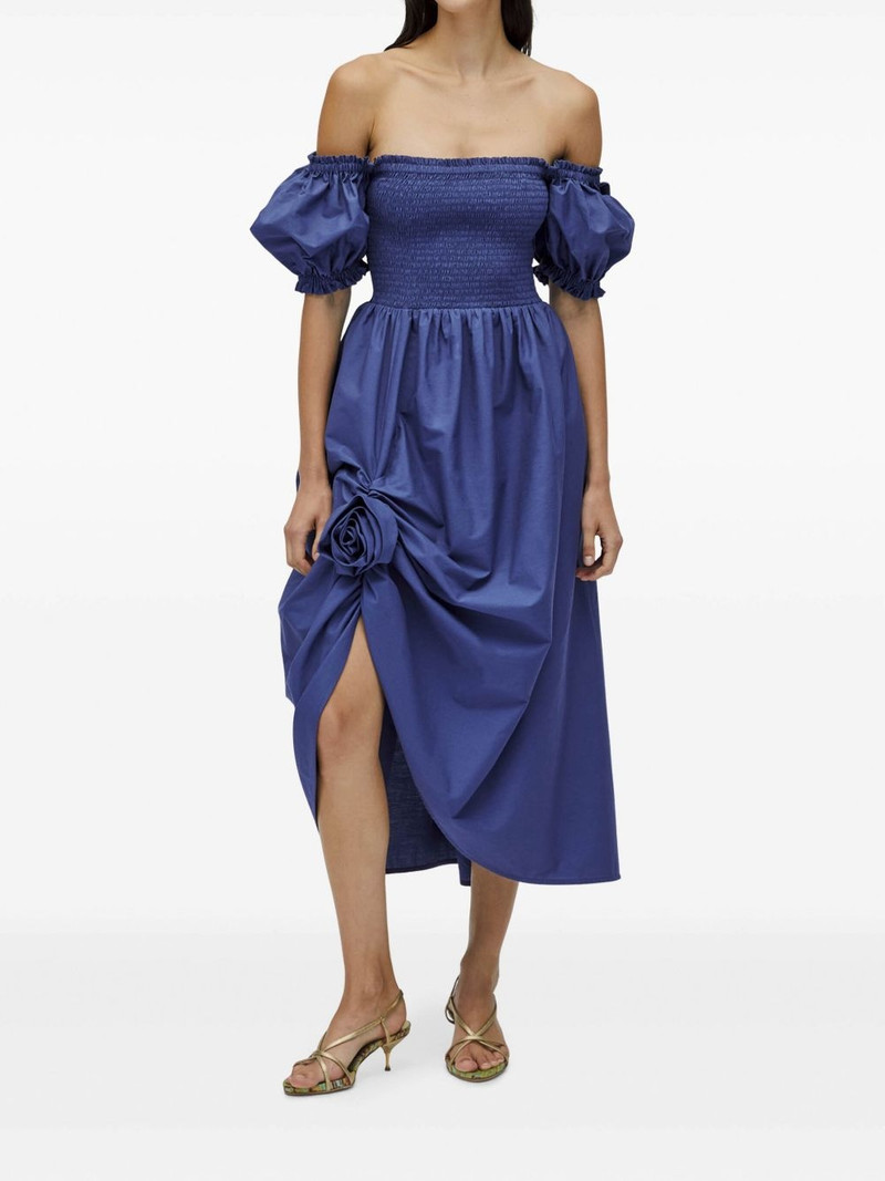 SLEEPER Belle off-shoulder smocked dress outlook