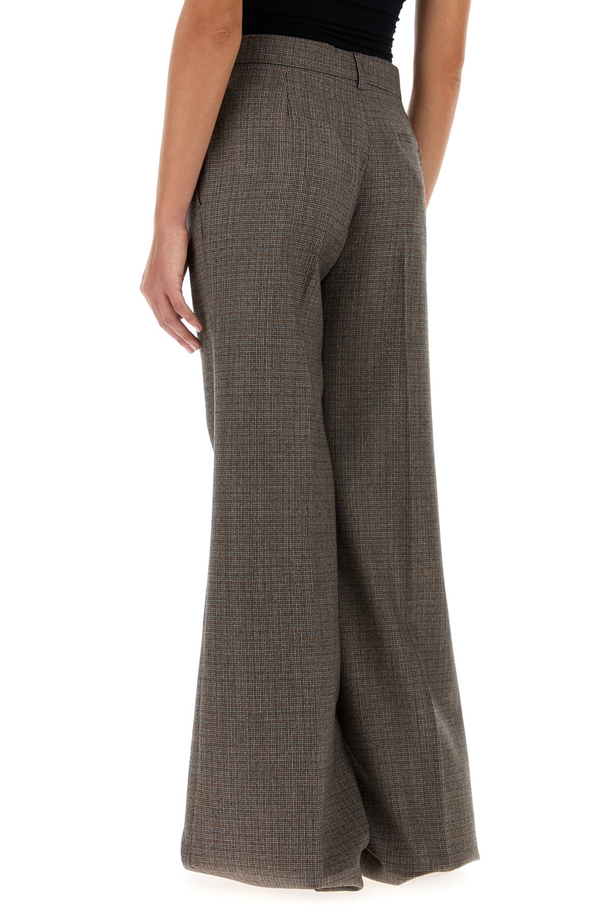 Embroidered wool palazzo pant - 4