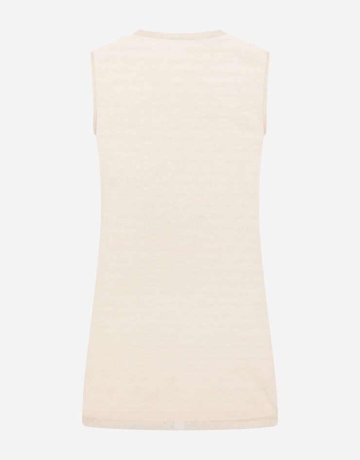 Jacquard tulle tank top - 2