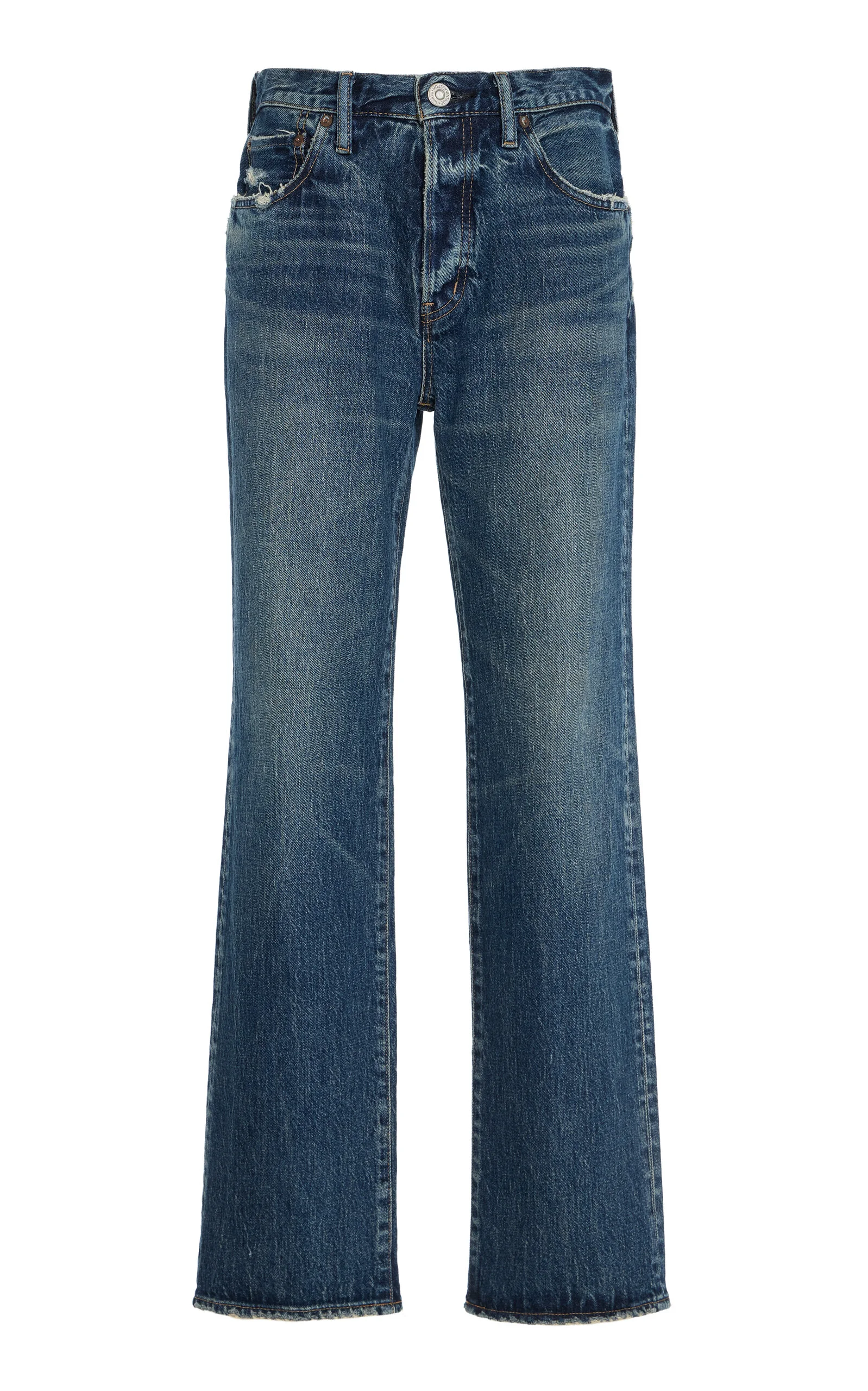 Wiley Mid-Rise Straight-Leg Jeans dark wash - 1
