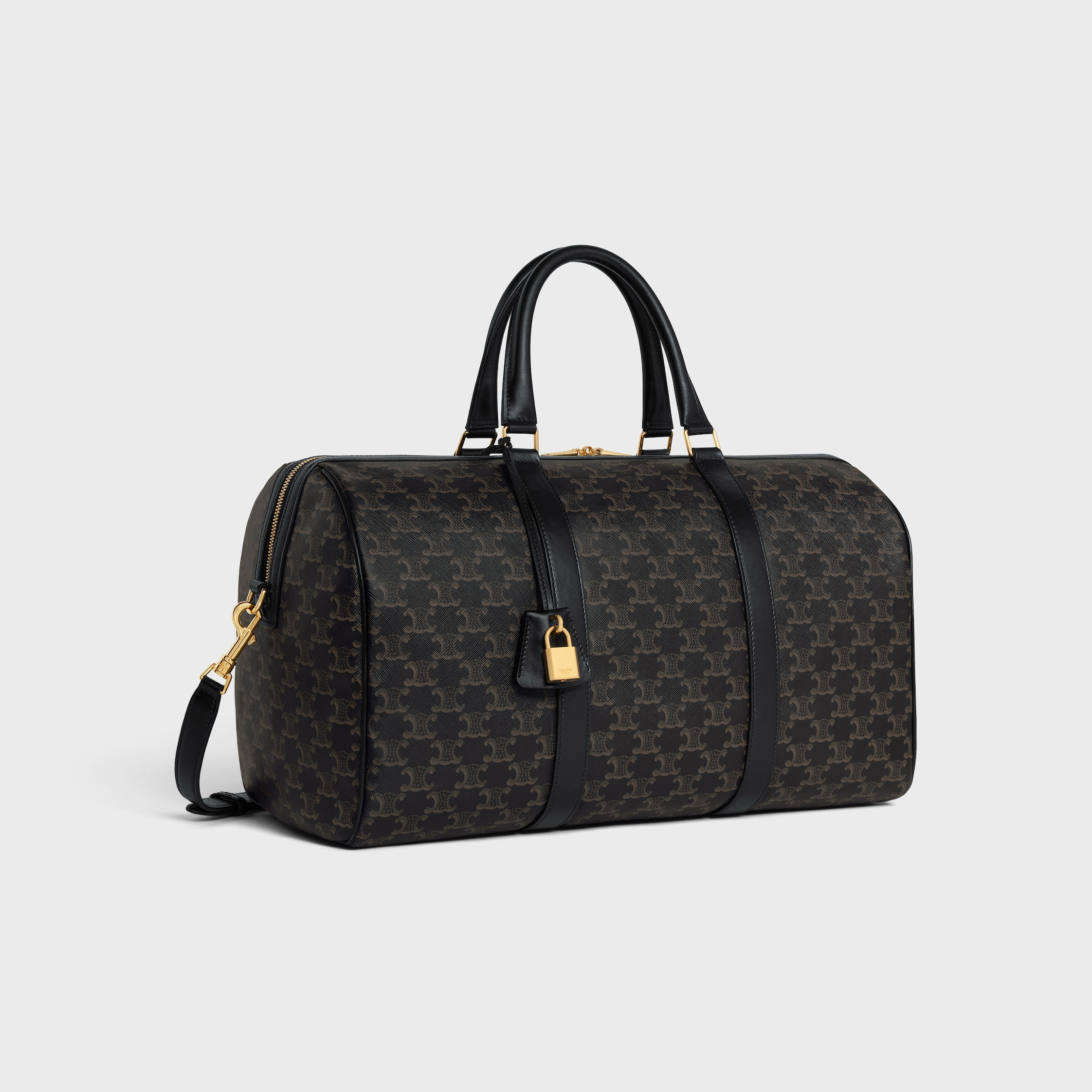 Medium Travel Bag in Triomphe Canvas and calfskin - 2
