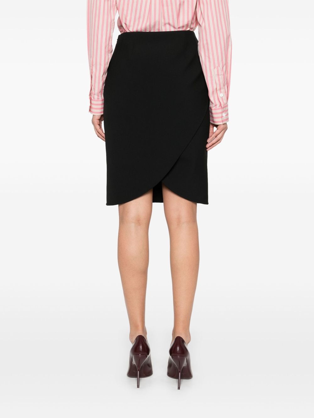 twill-weave midi skirt - 4