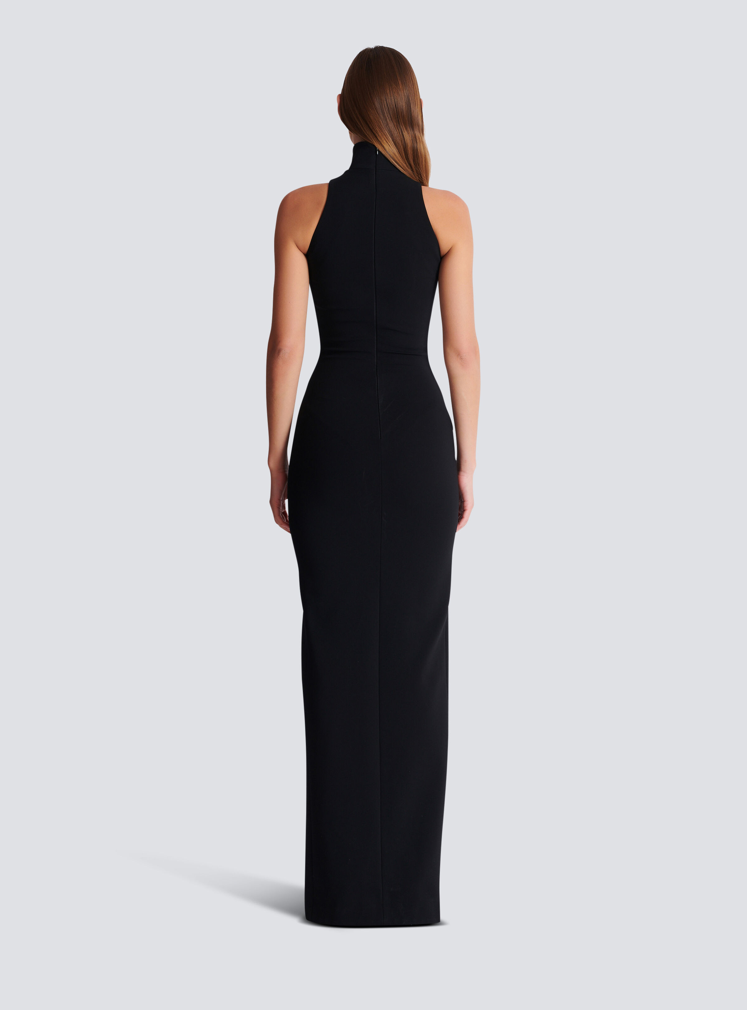 Long embroidered slit dress - 4