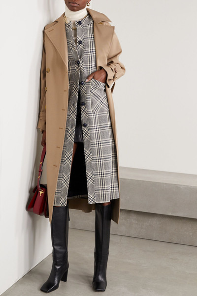 GUCCI Checked wool-blend tweed vest outlook