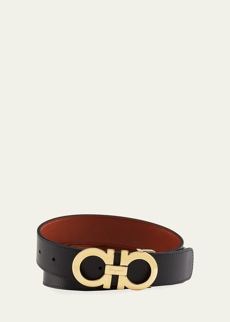 FERRAGAMO Men's Gancini Classic Leather Belt outlook