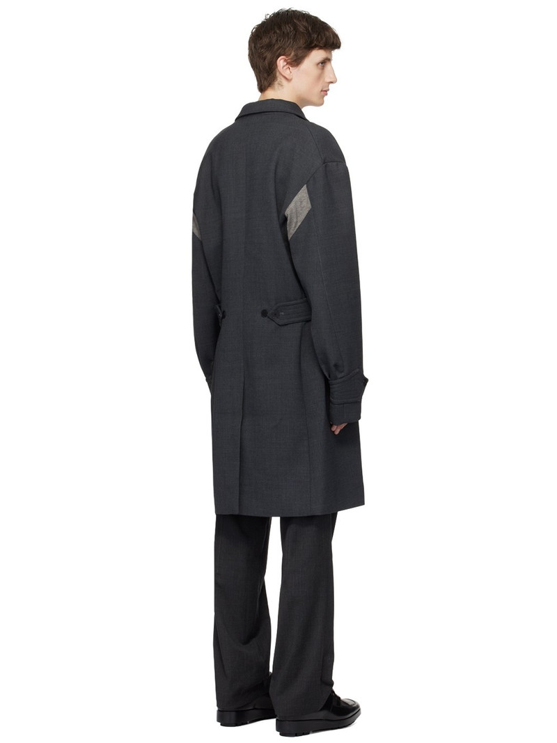 Gray Peaked Lapel Coat 3