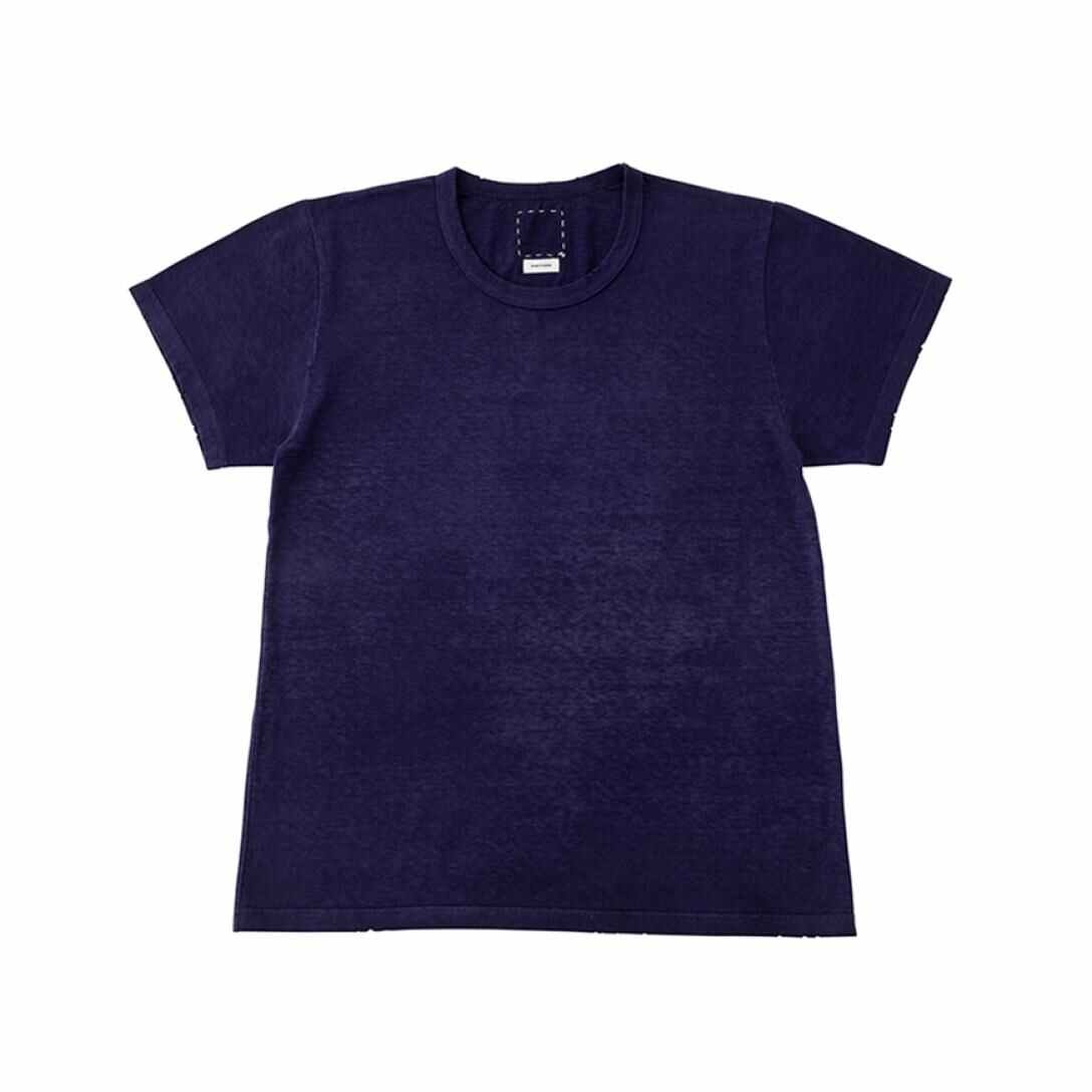 A-LINE TEE S/S (UNEVEN DYE) NAVY - 1