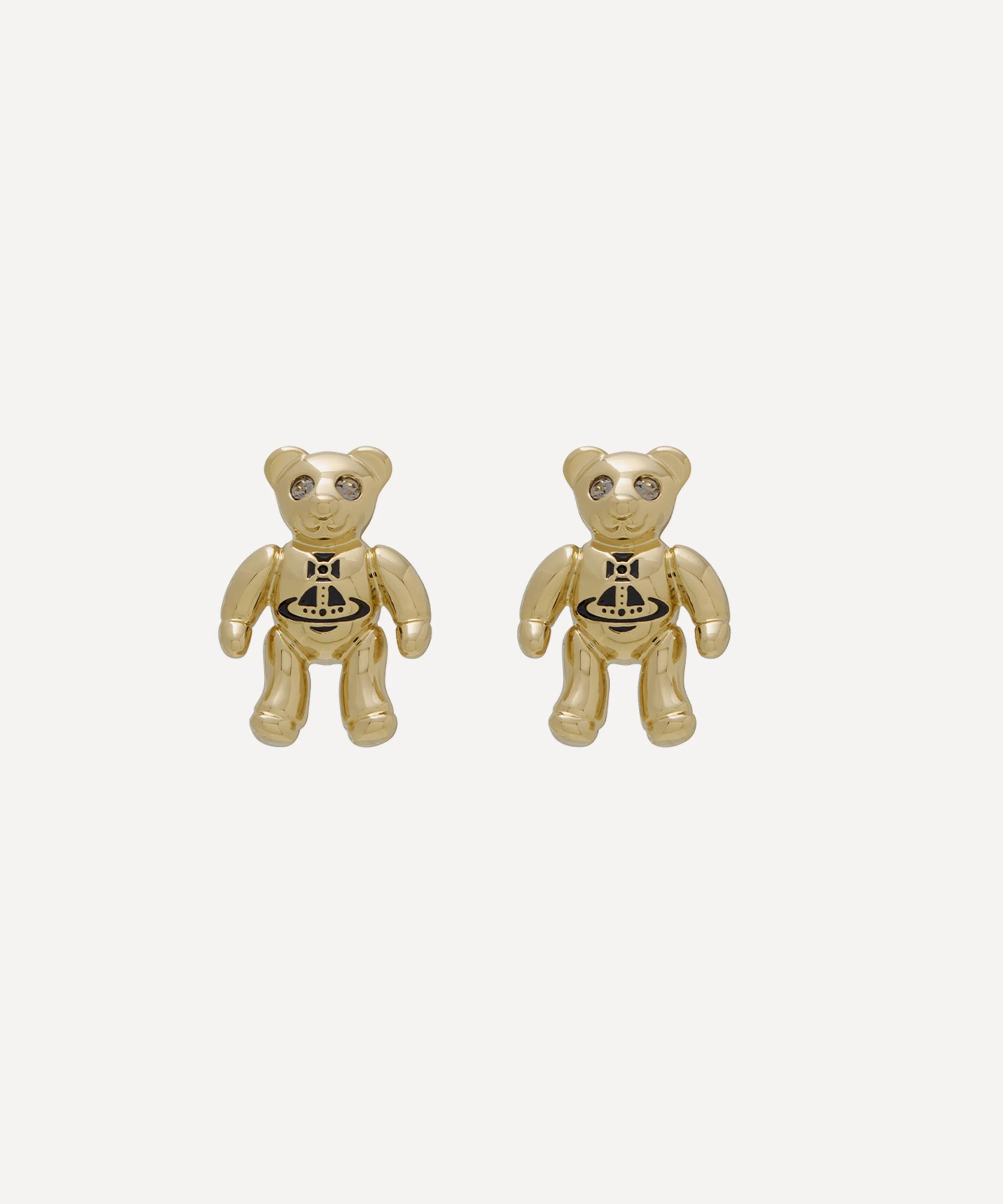 Gold-Tone Ruby Small Earrings - 1
