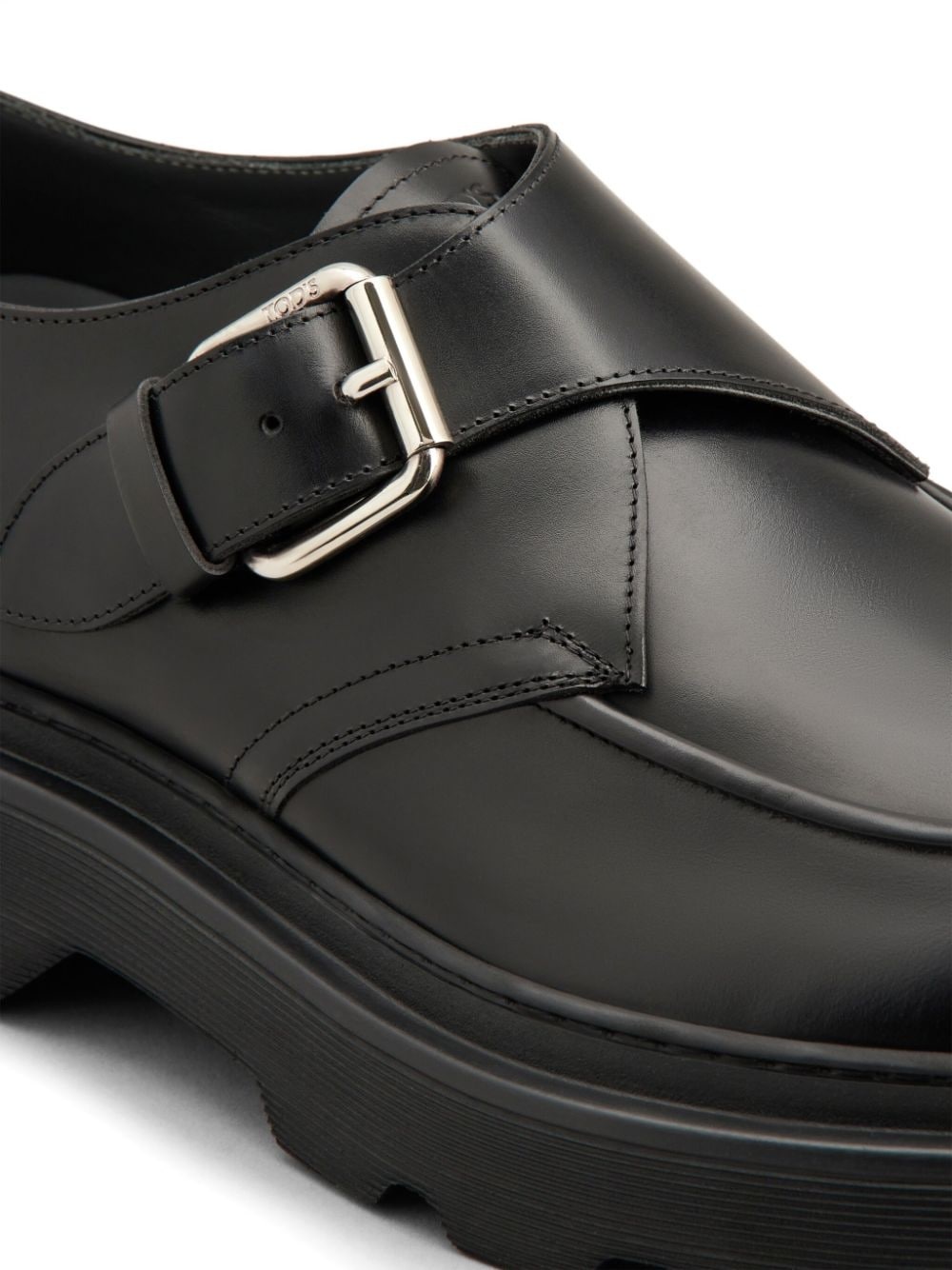 leather buckle loafers - 5