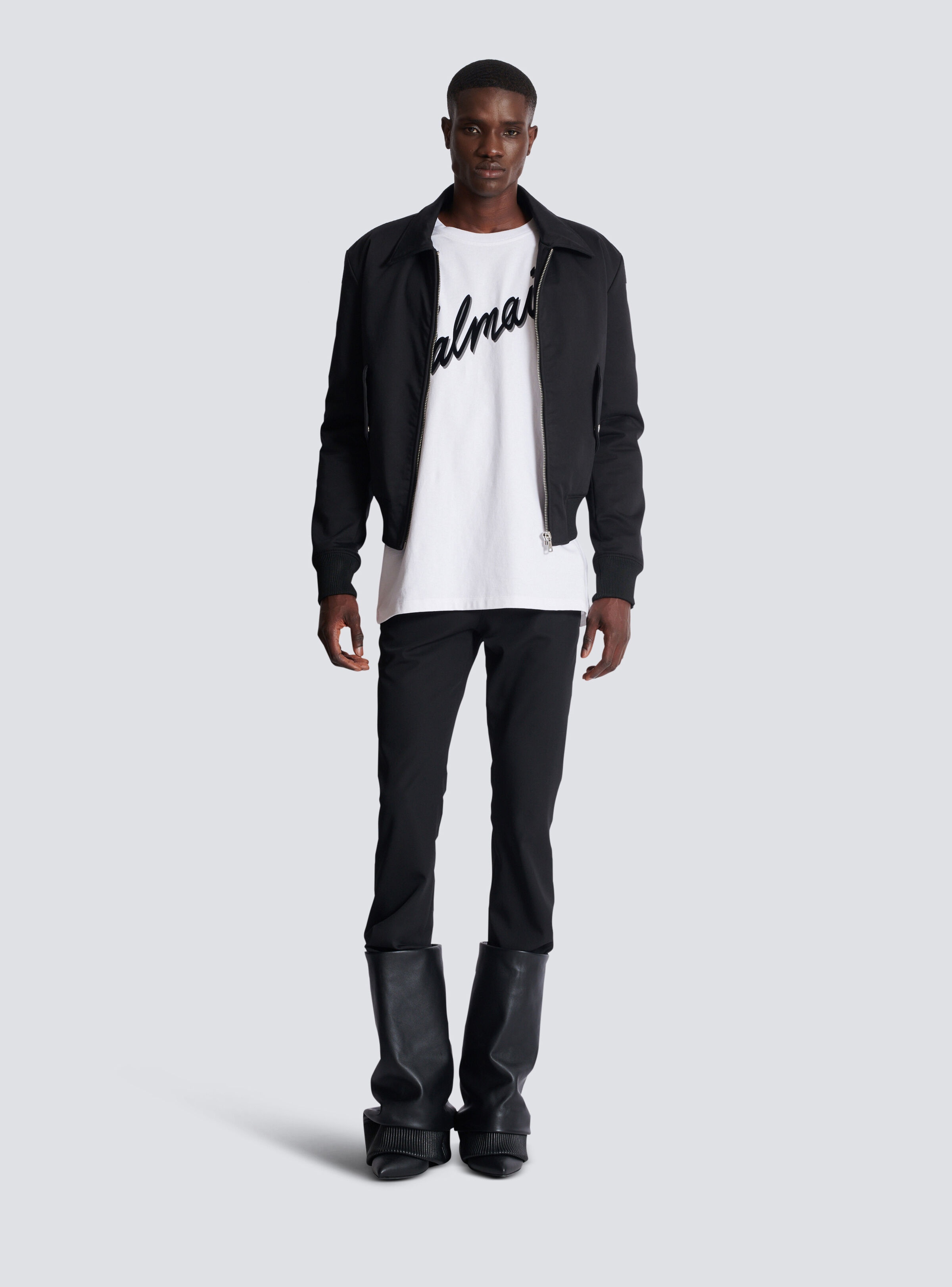 T-shirt with flocked Balmain Letter logo - 2