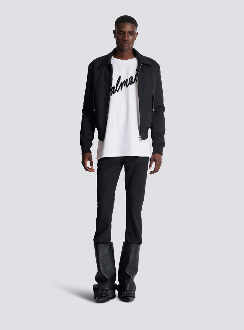 Balmain T-shirt with flocked Balmain Letter logo outlook