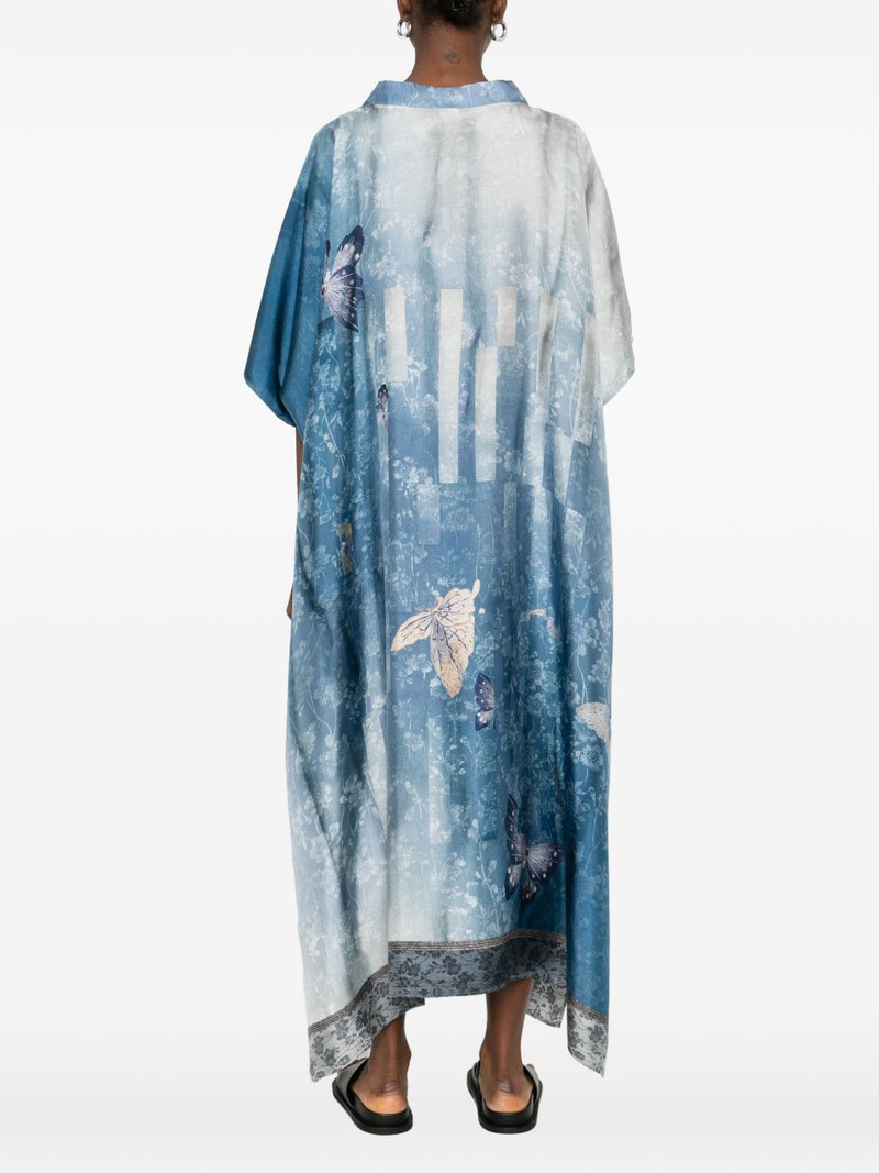 V-neck butterfly-print tunic dress 4