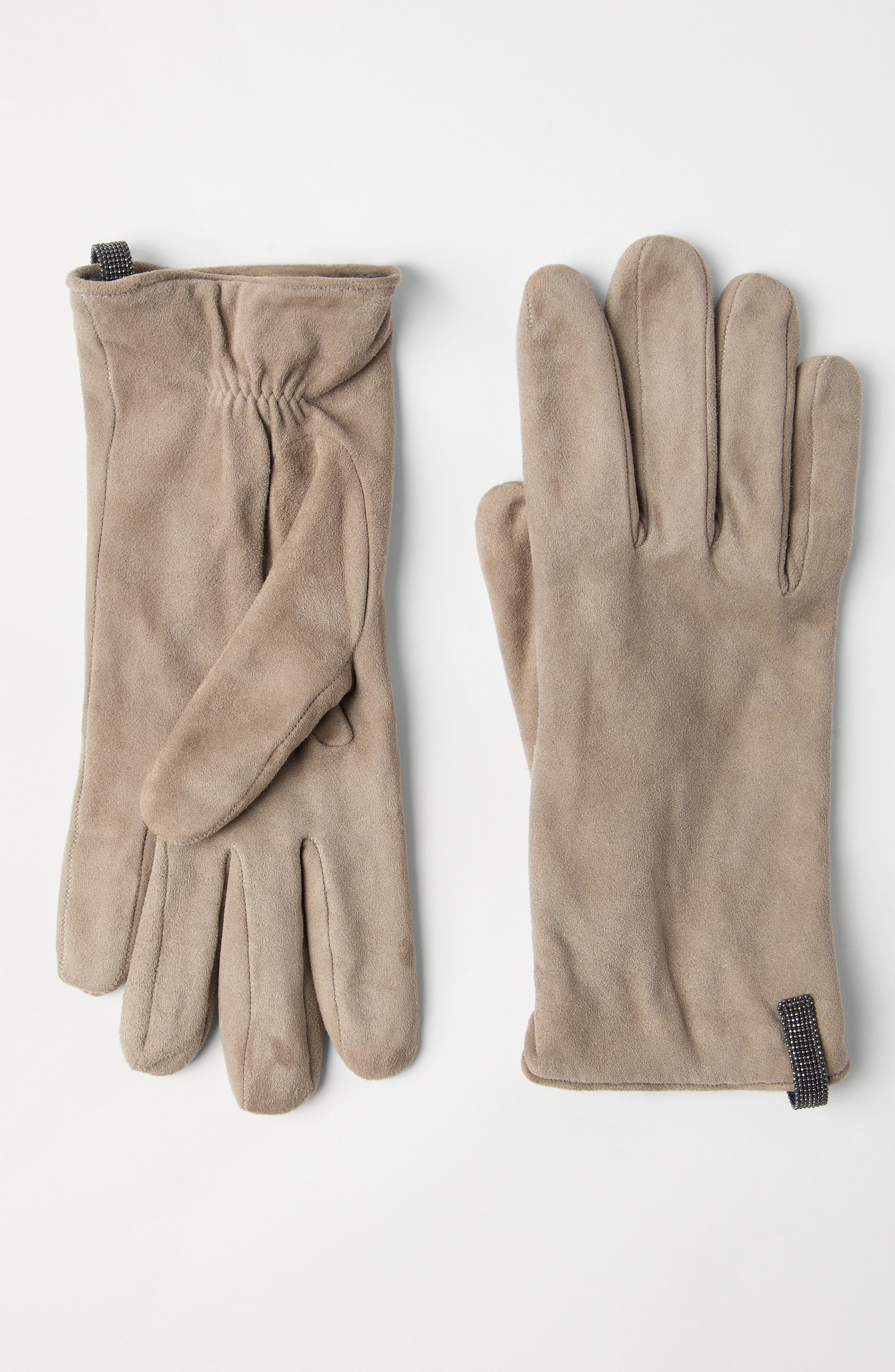 Brunello Cucinelli Suede gloves in Beige at Nordstrom - 2