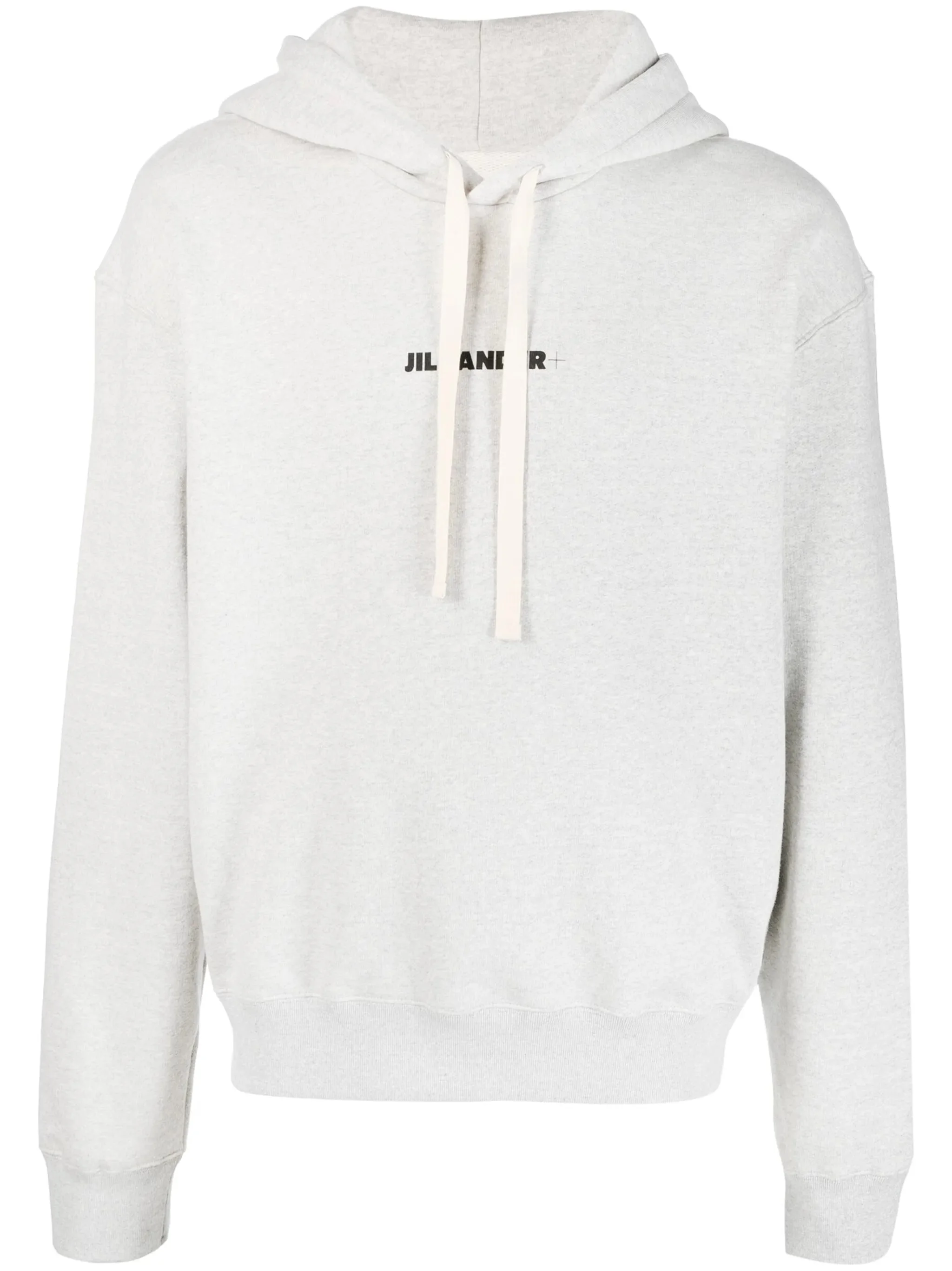logo-print cotton hoodie - 1