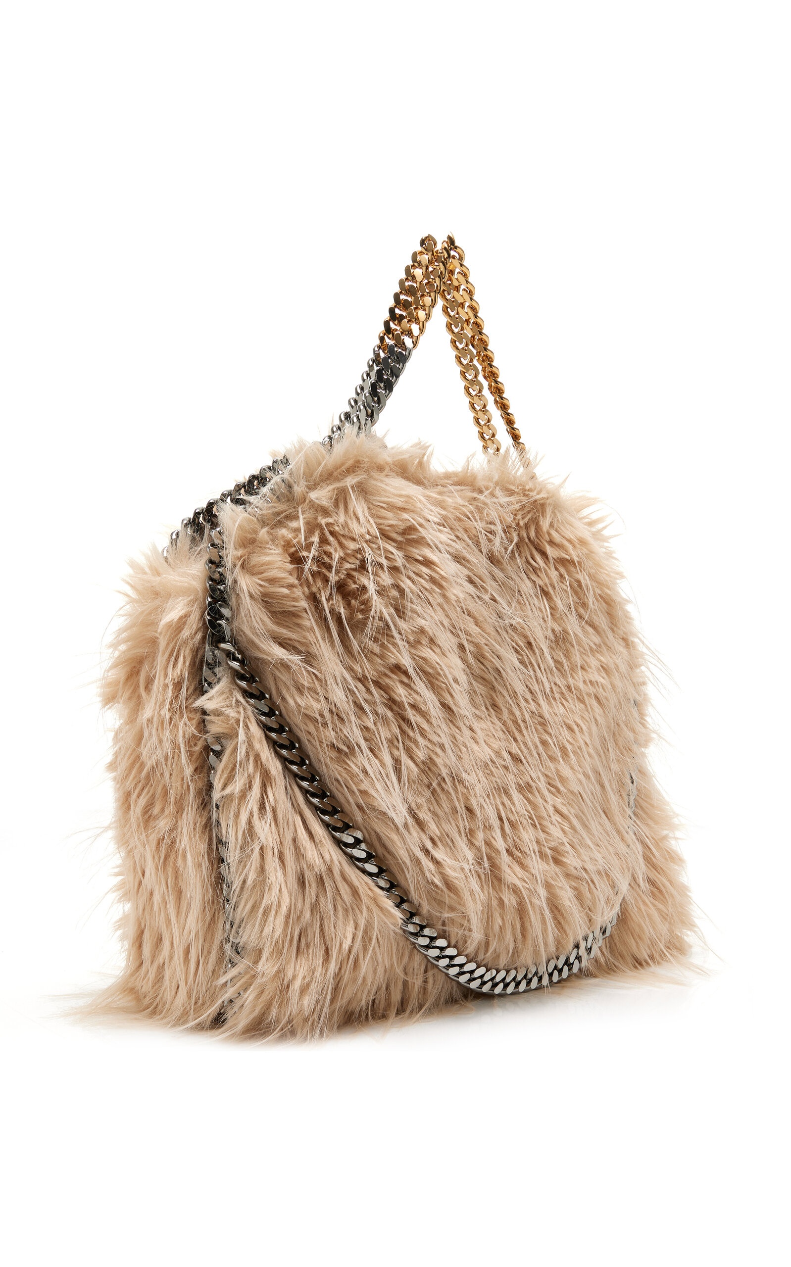 Falabella Galvanic Faux Fur 3-Chain Clutch neutral - 4