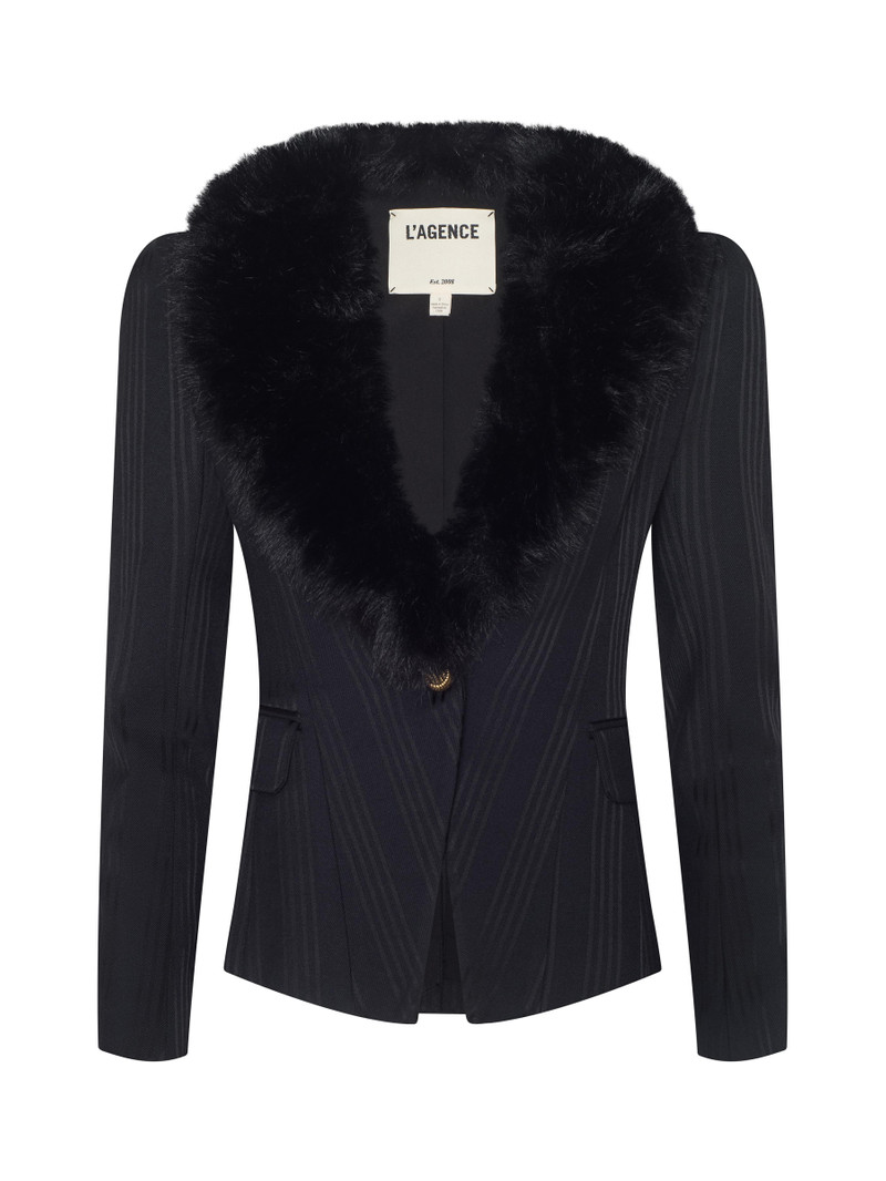 Kaisley Faux Fur Collar Blazer 1