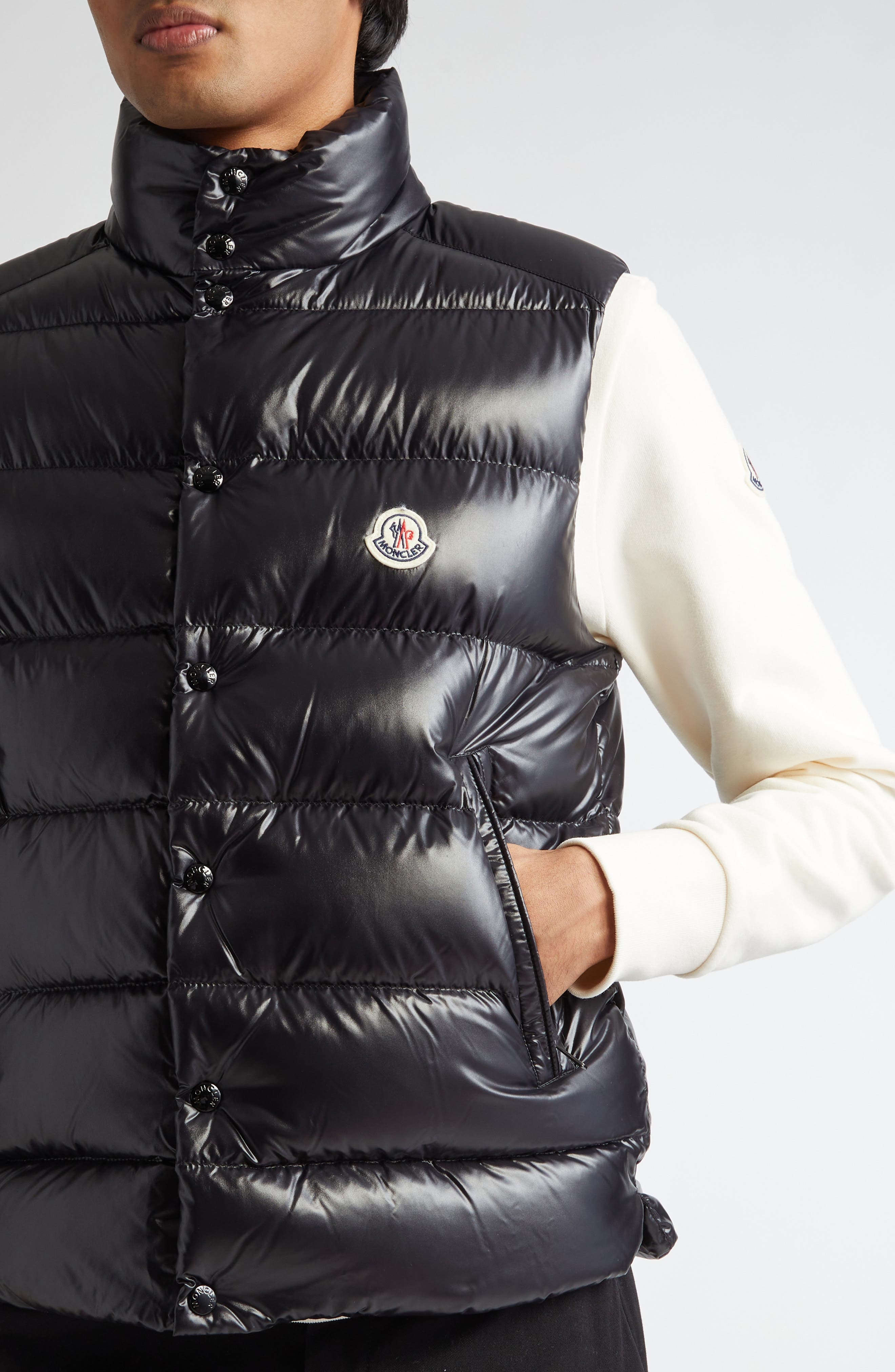 Moncler Tibb Down Puffer Vest in U99-Dark Black at Nordstrom - 4