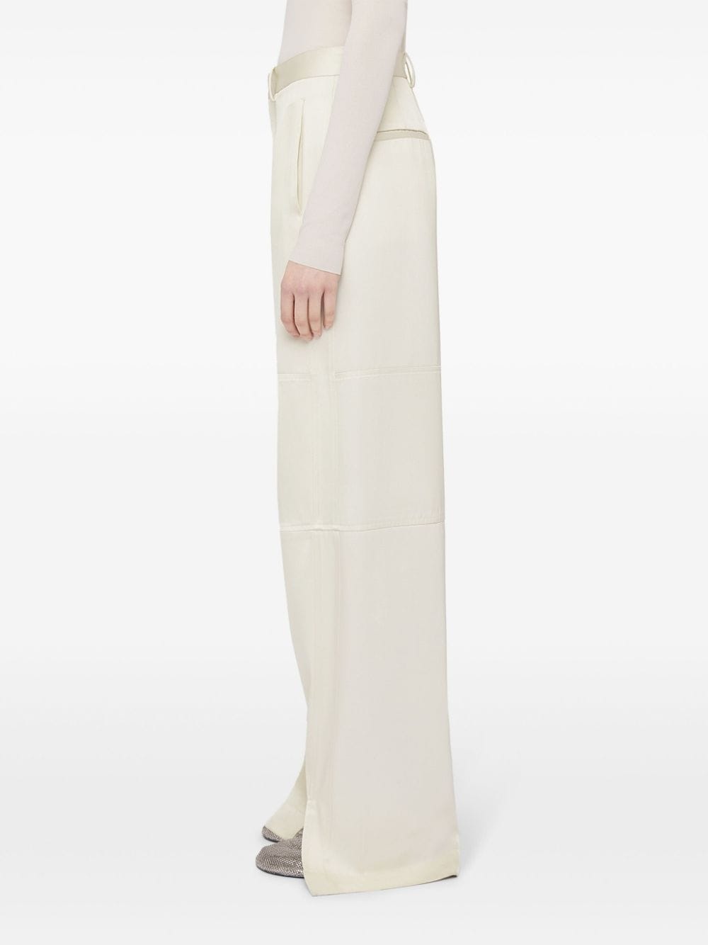 slit detailing tailored trousers - 4