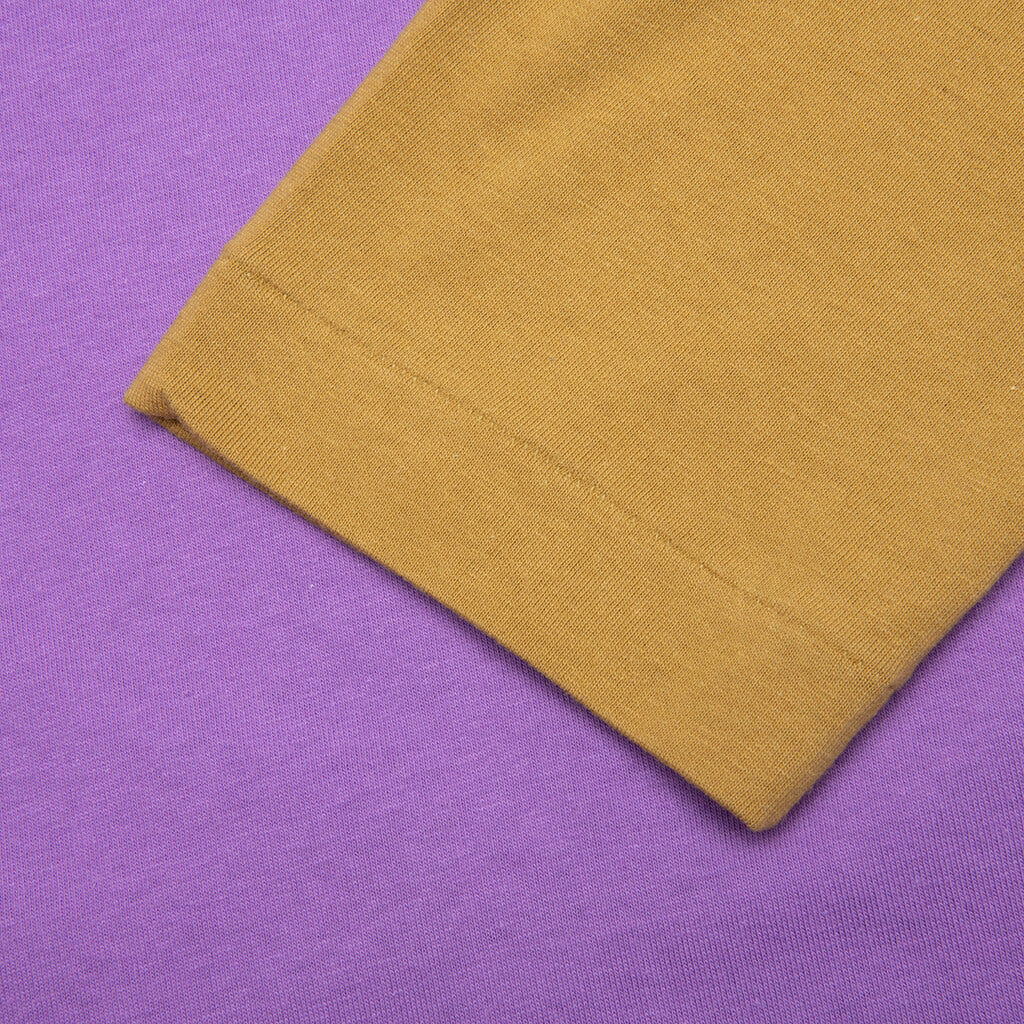 COMME DES GARCONS PLAY BI-COLOR T-SHIRT - PURPLE/OLIVE - 4
