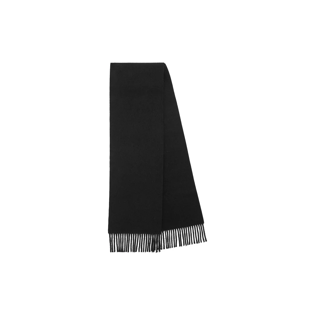 Men's Fringe Scarf in Black - 1