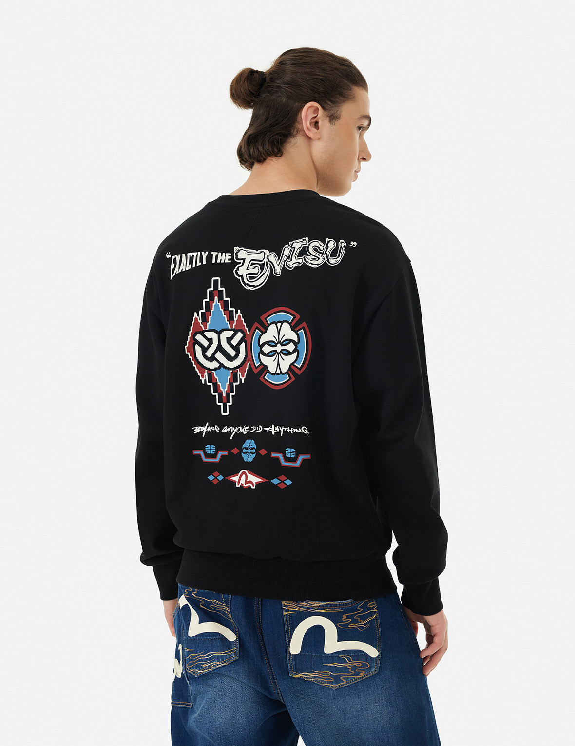 WHEEL OF WISDOM AND KAMON PRINT RELAX FIT SWEATSHIRT - 5