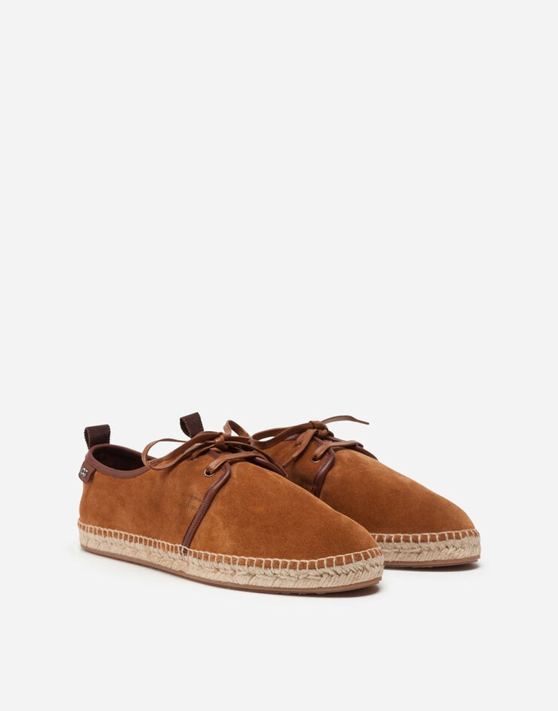 Dolce & Gabbana Suede lace-up espadrilles with rope sole outlook