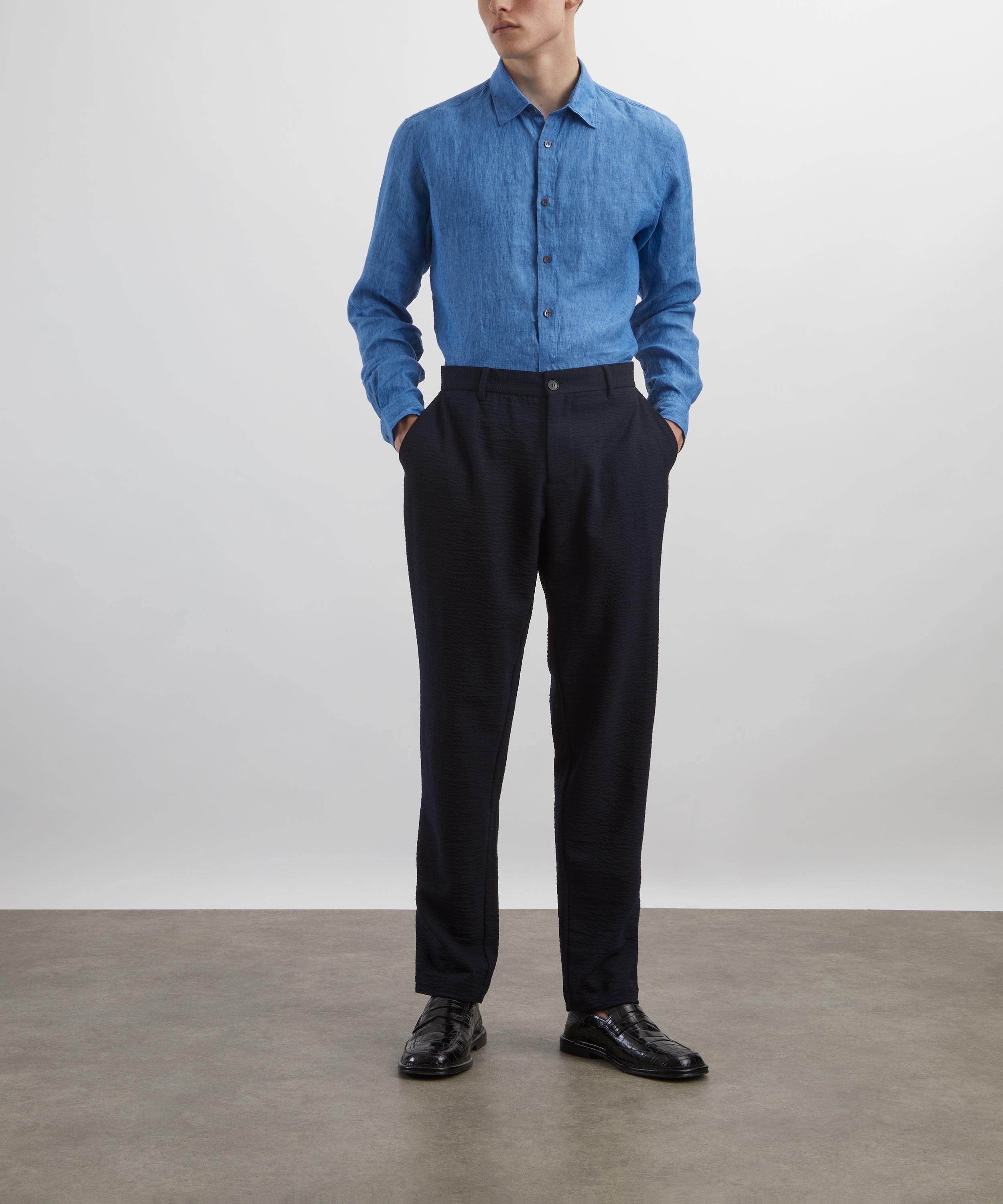 Cool Blue Linen Shirt - 2