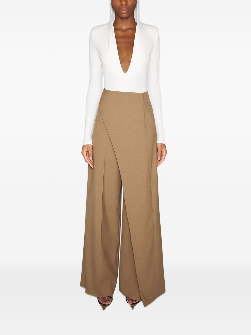 pleated wrap trousers - 2