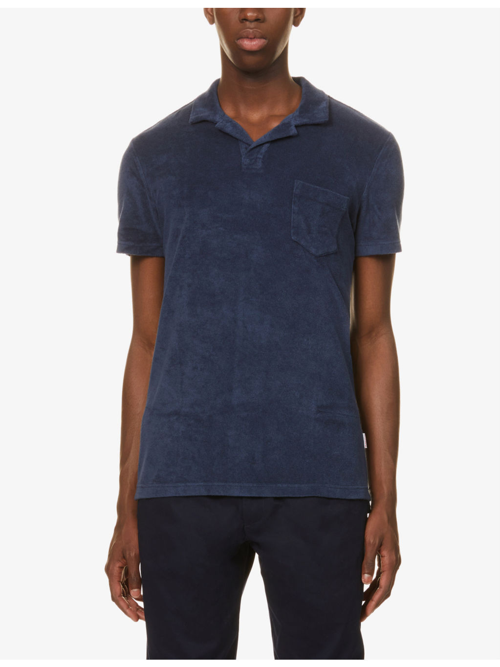 Terry relaxed-fit cotton polo top - 3