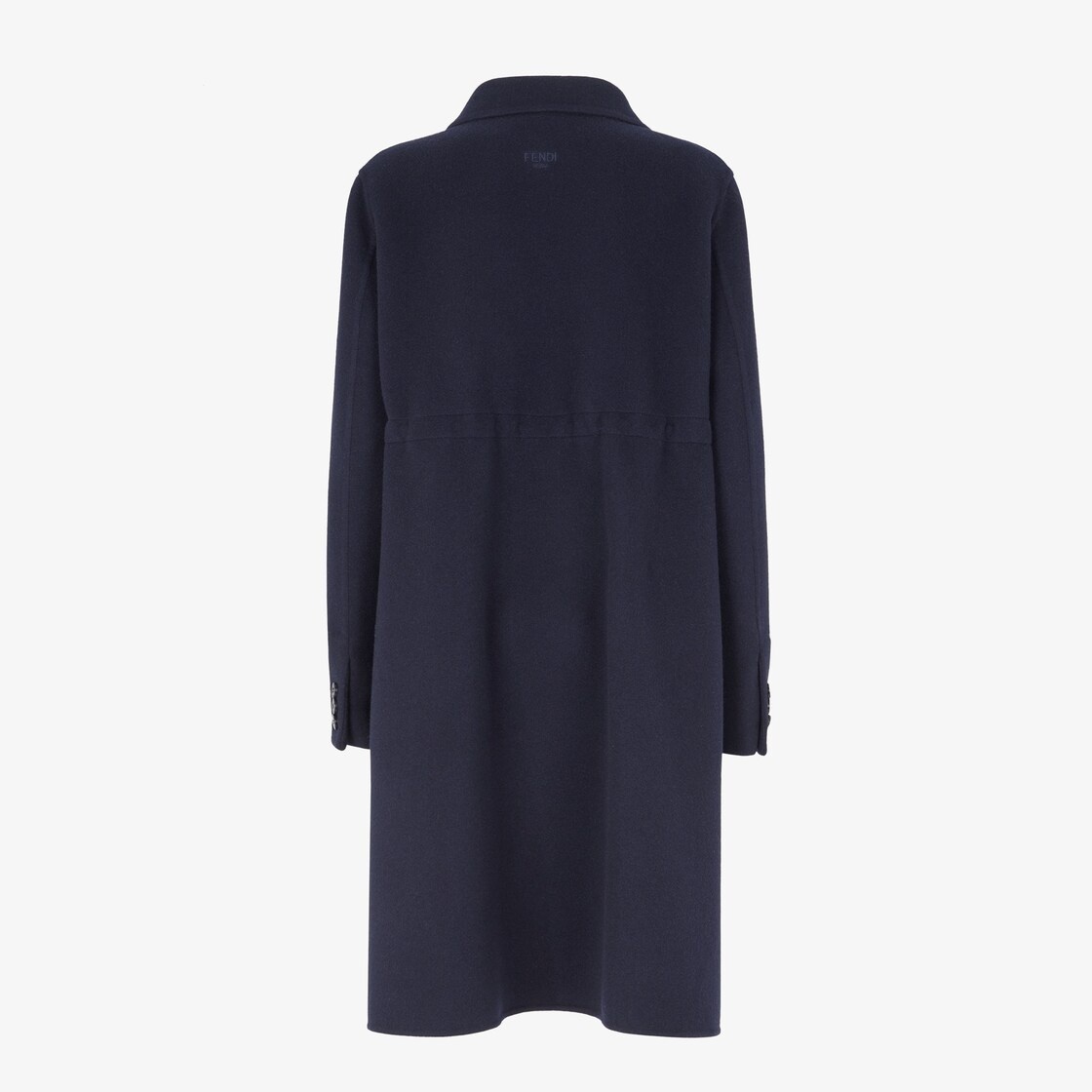 FENDI belted virgin wool coat - Blue