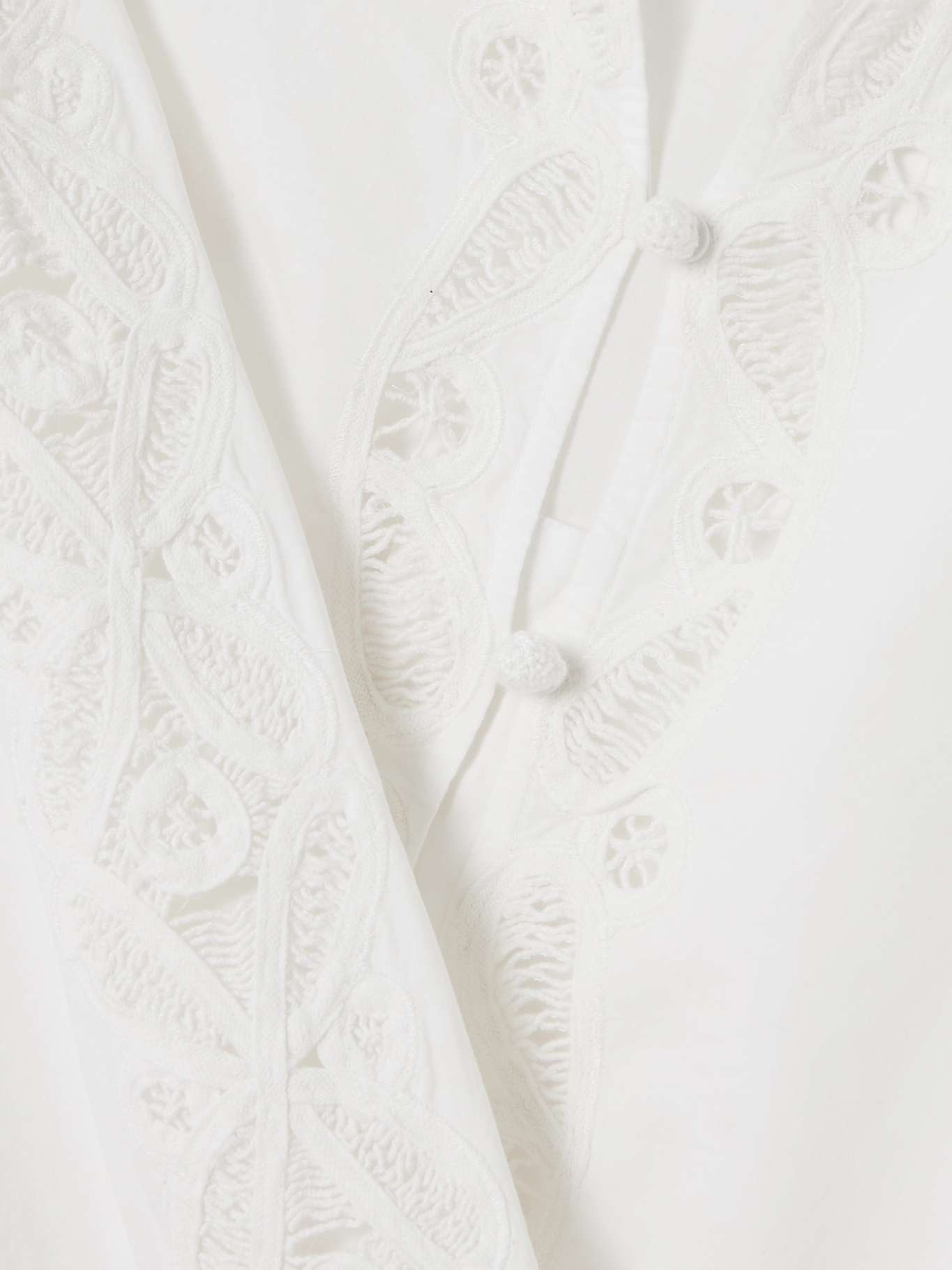 Elke scalloped embroidered cotton-voile top White - 4