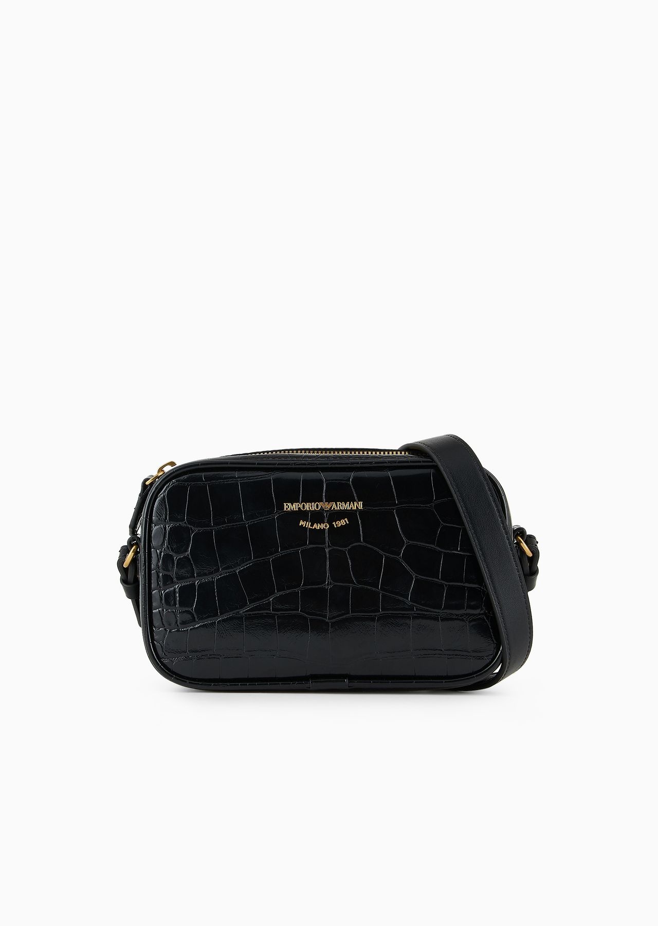 Mock croc camera case with shoulder strap - 1