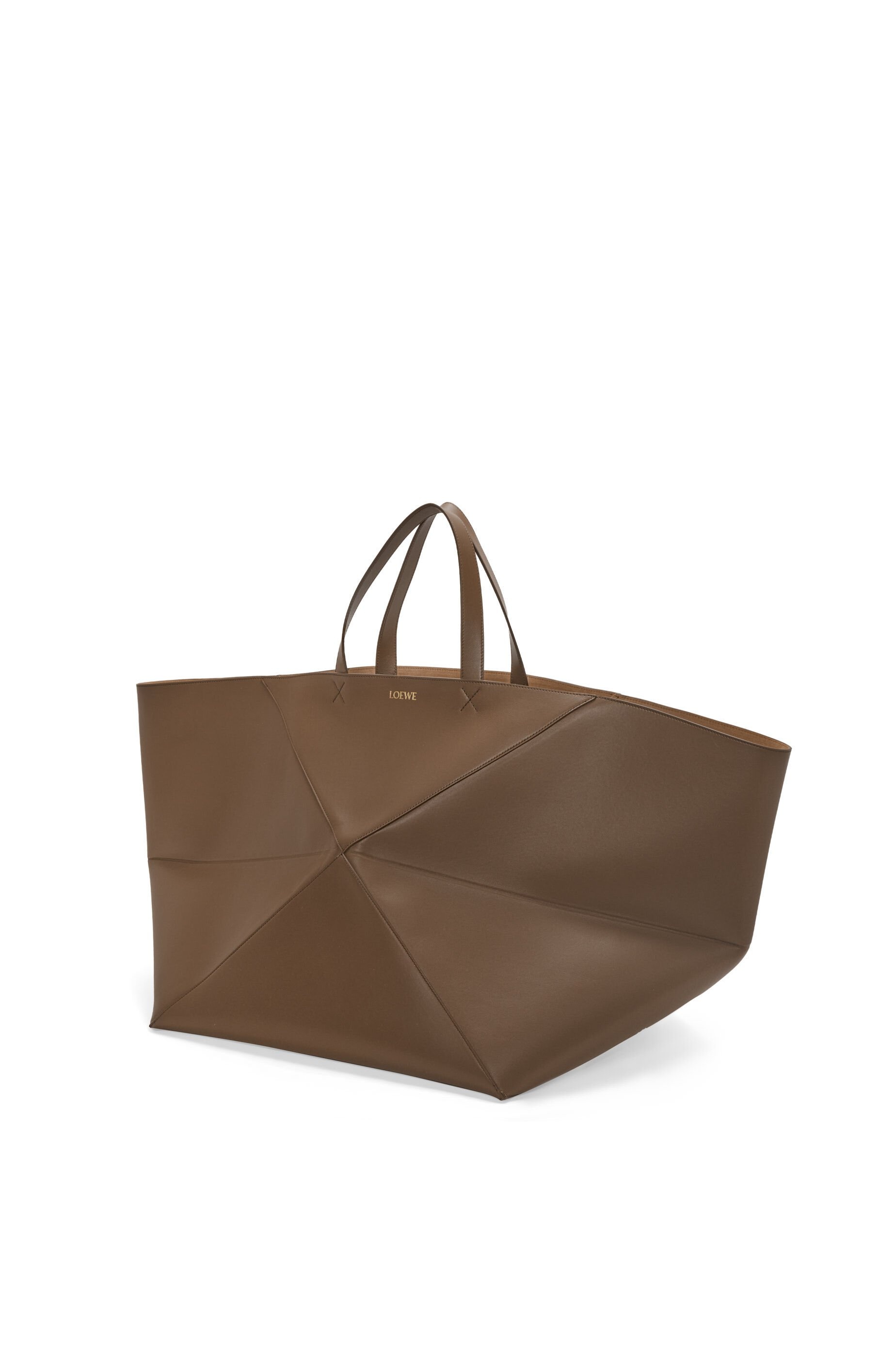 XXL Puzzle Fold Tote in shiny calfskin - 3