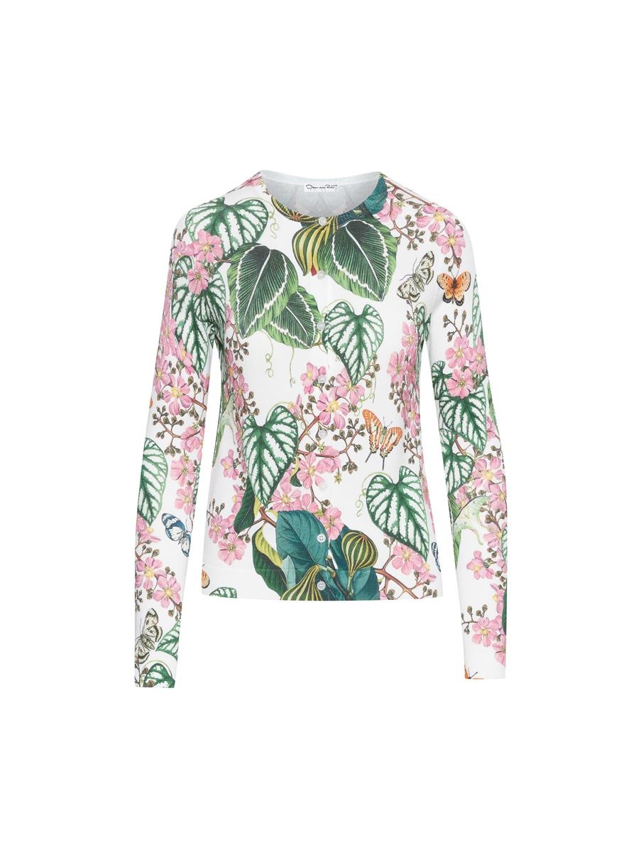 MIXED BOTANICAL PRINTED CARDIGAN - 1