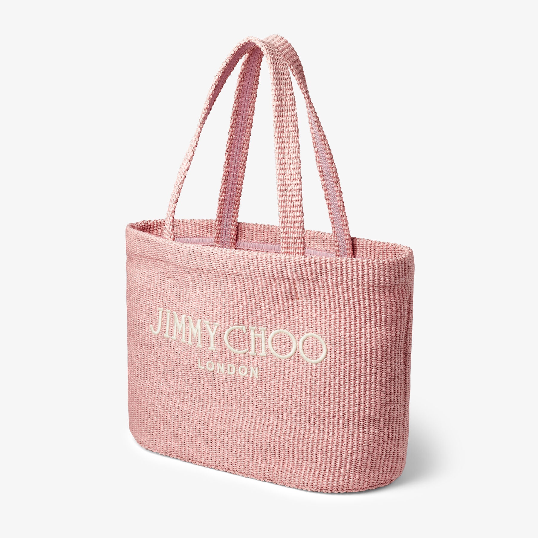 Beach Tote E/W
Rose/Latte Raffia Embroidered Tote Bag - 2