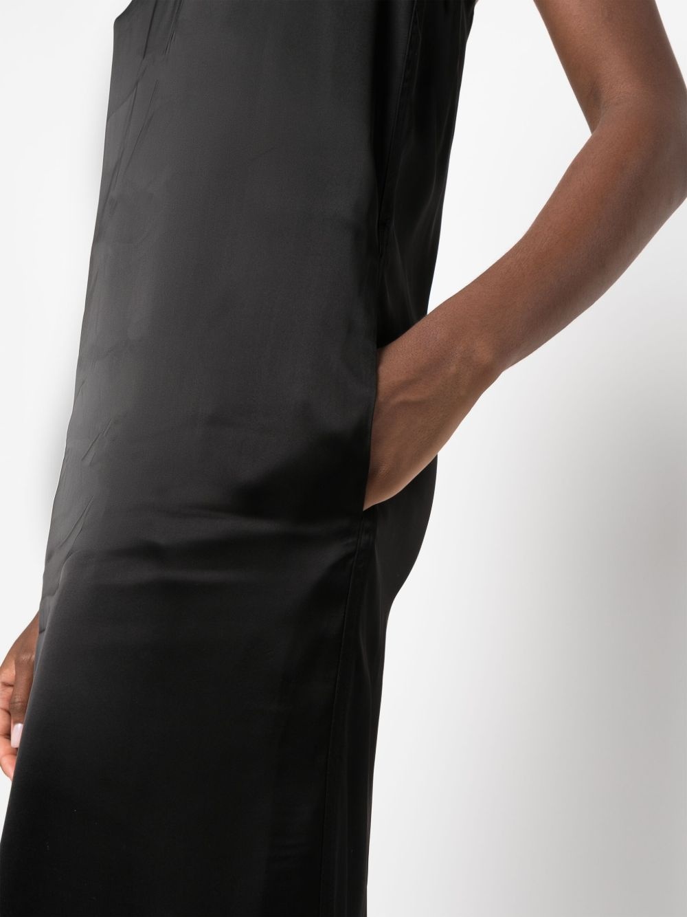 Siple strapless satin midi dress - 5