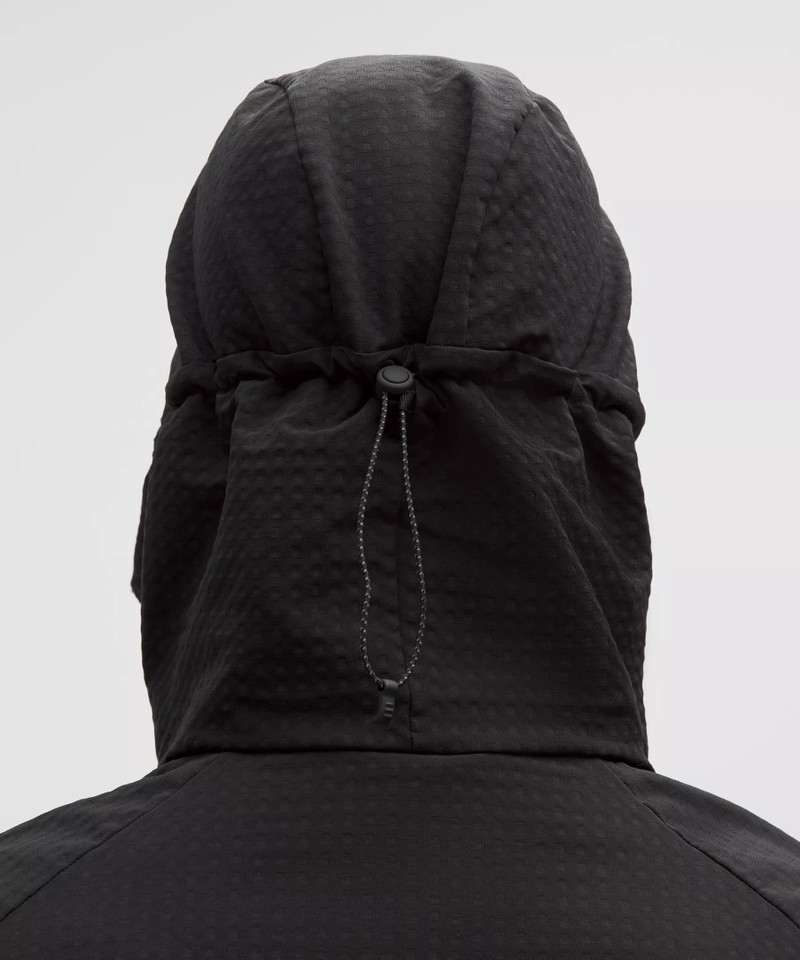 Grid Fleece High-Neck Pullover Hoodie 11