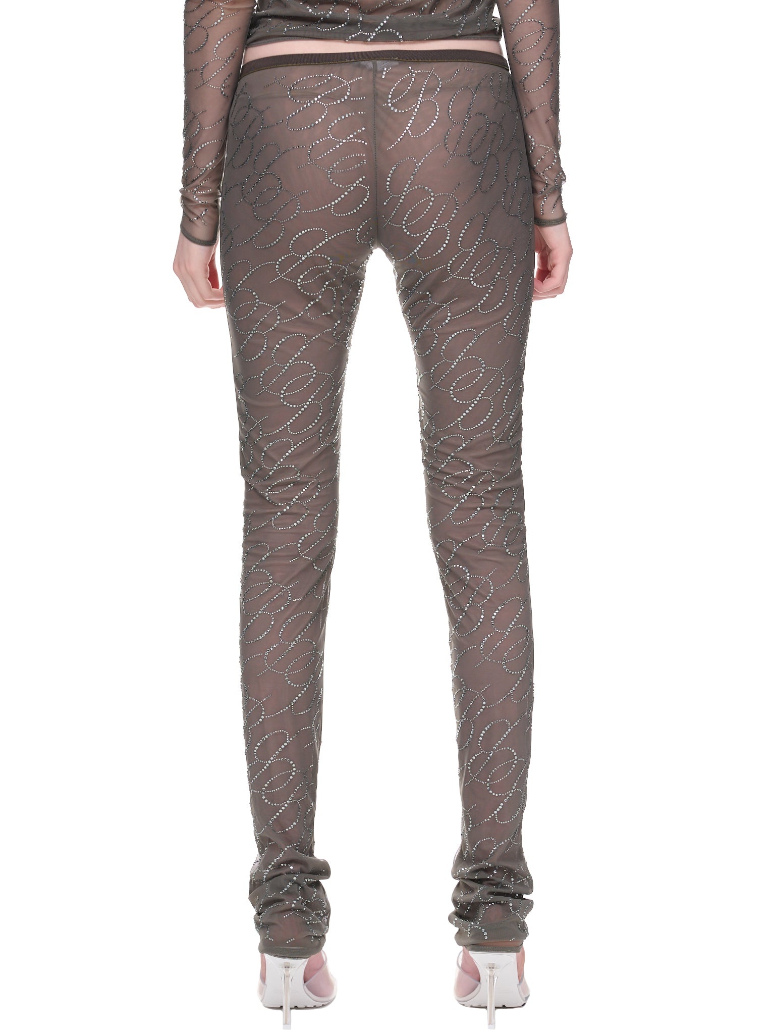 Rhinestone Logo Pants - 3