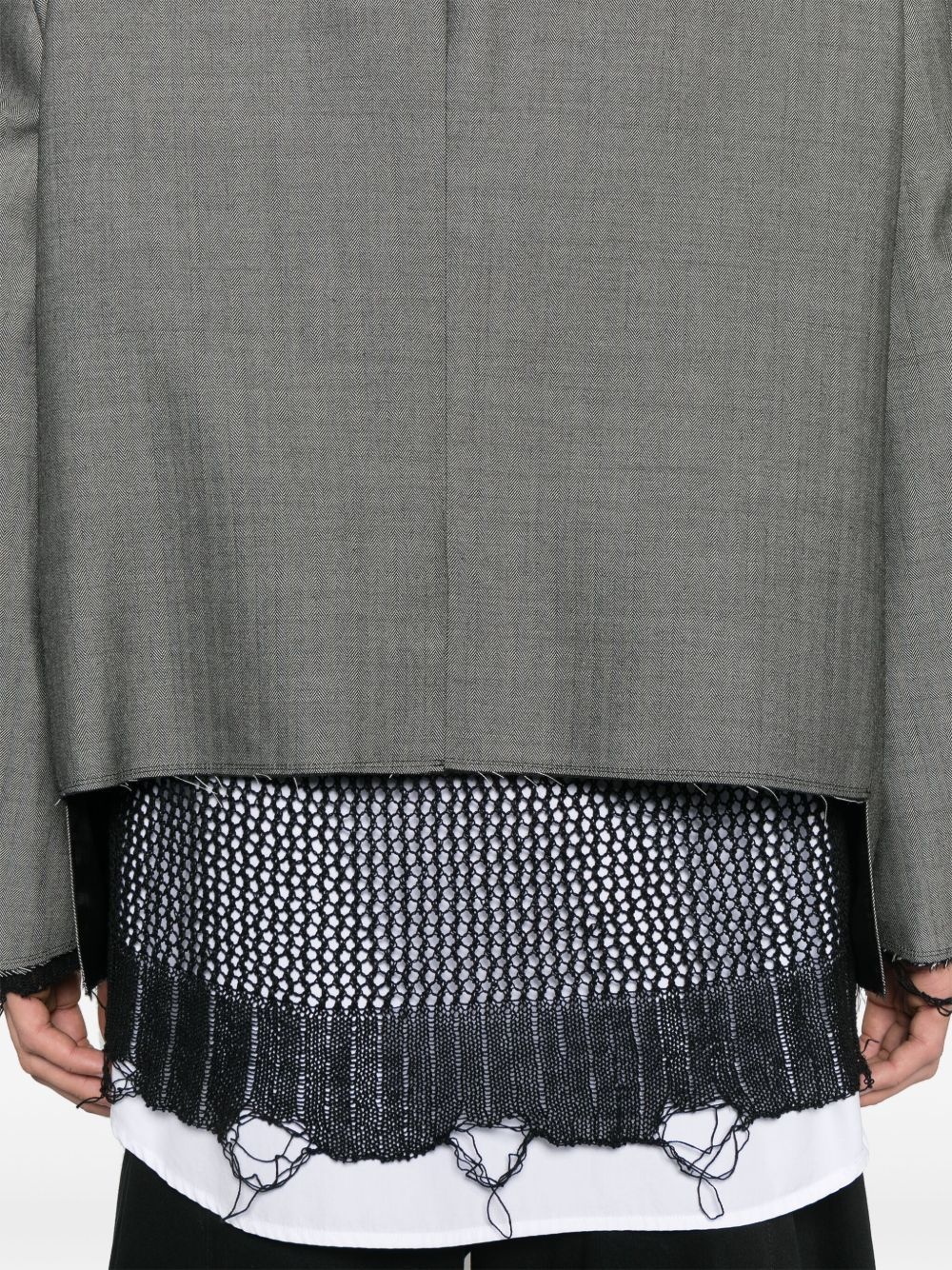 herringbone blazer - 5