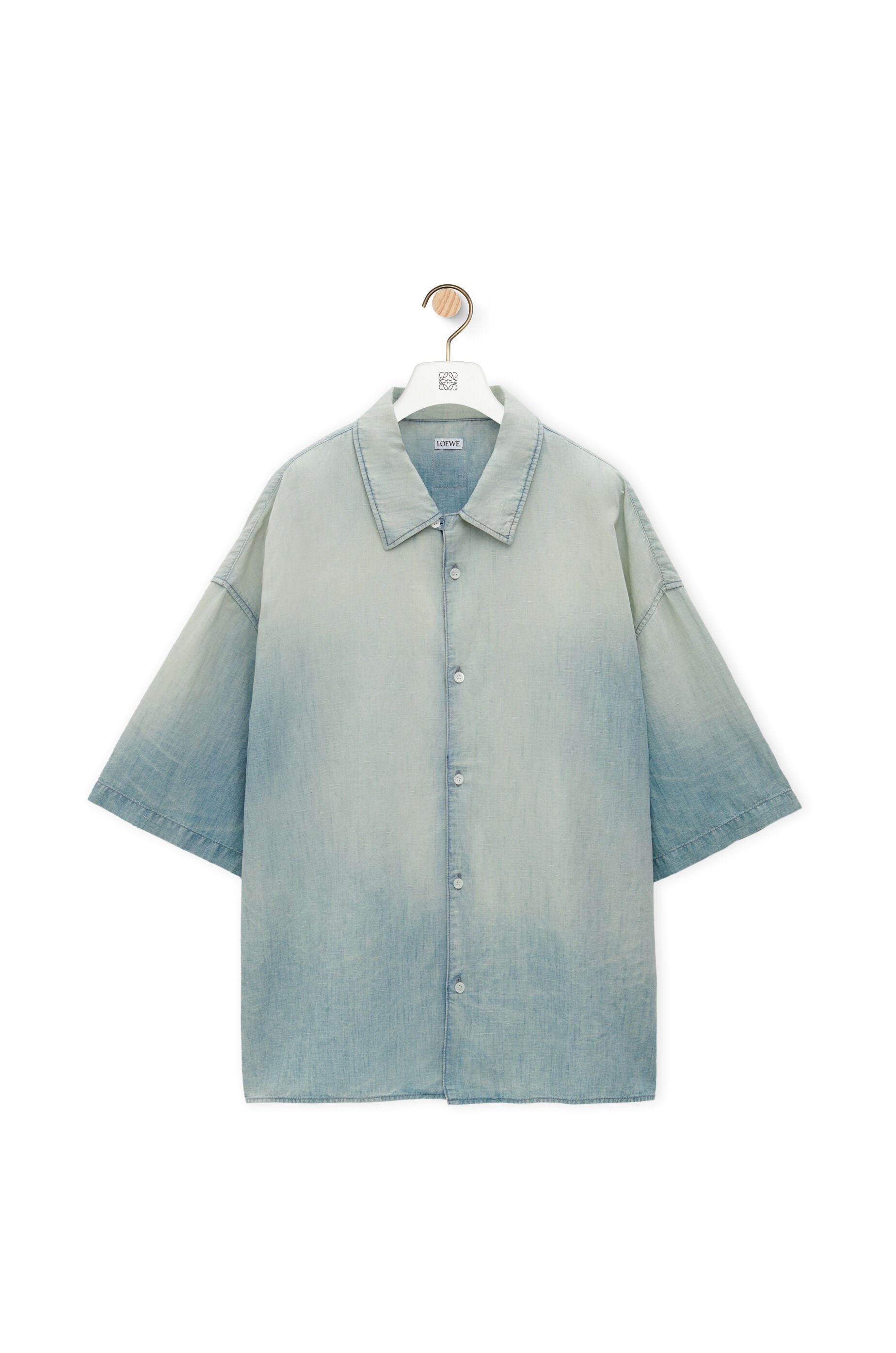 Short sleeve shirt in cotton and linen - 1