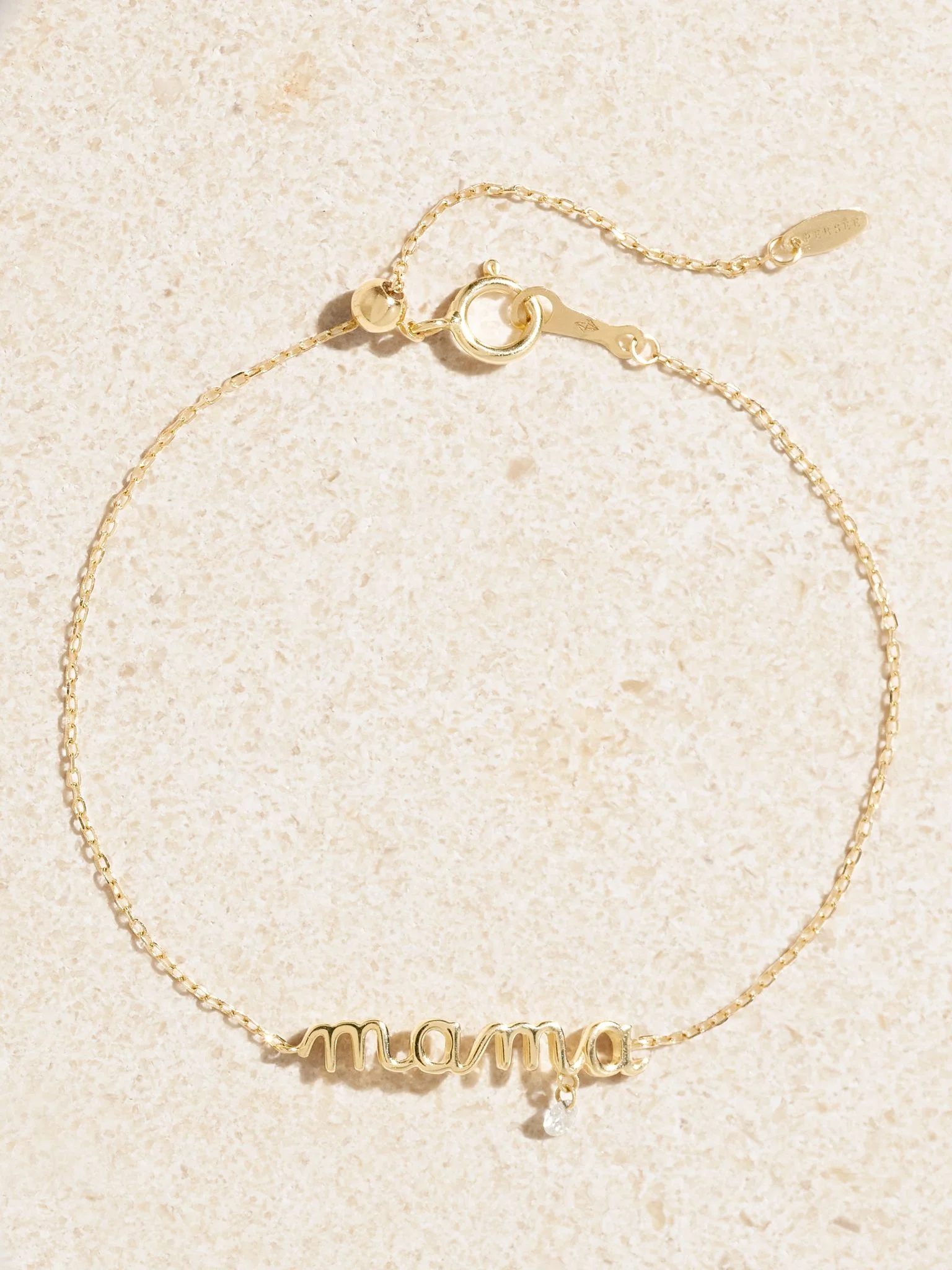 Mama 18-karat gold diamond bracelet Gold - 1