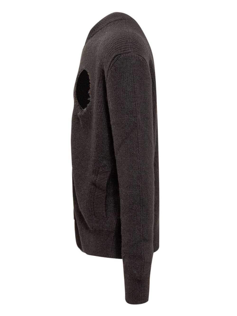 distressed-detail knit cardigan - 3