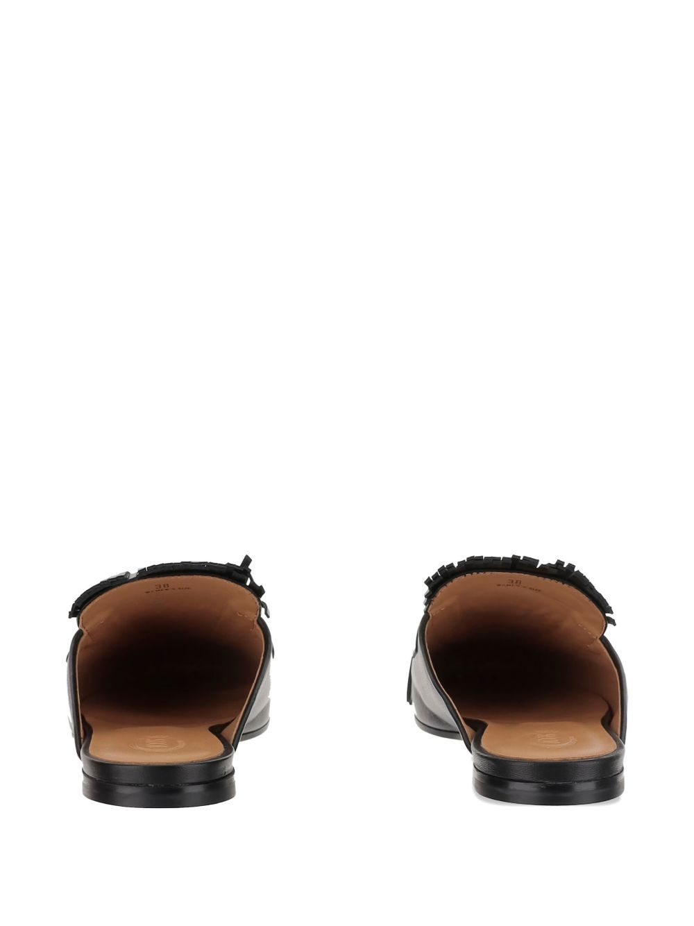 fringed leather mules - 3