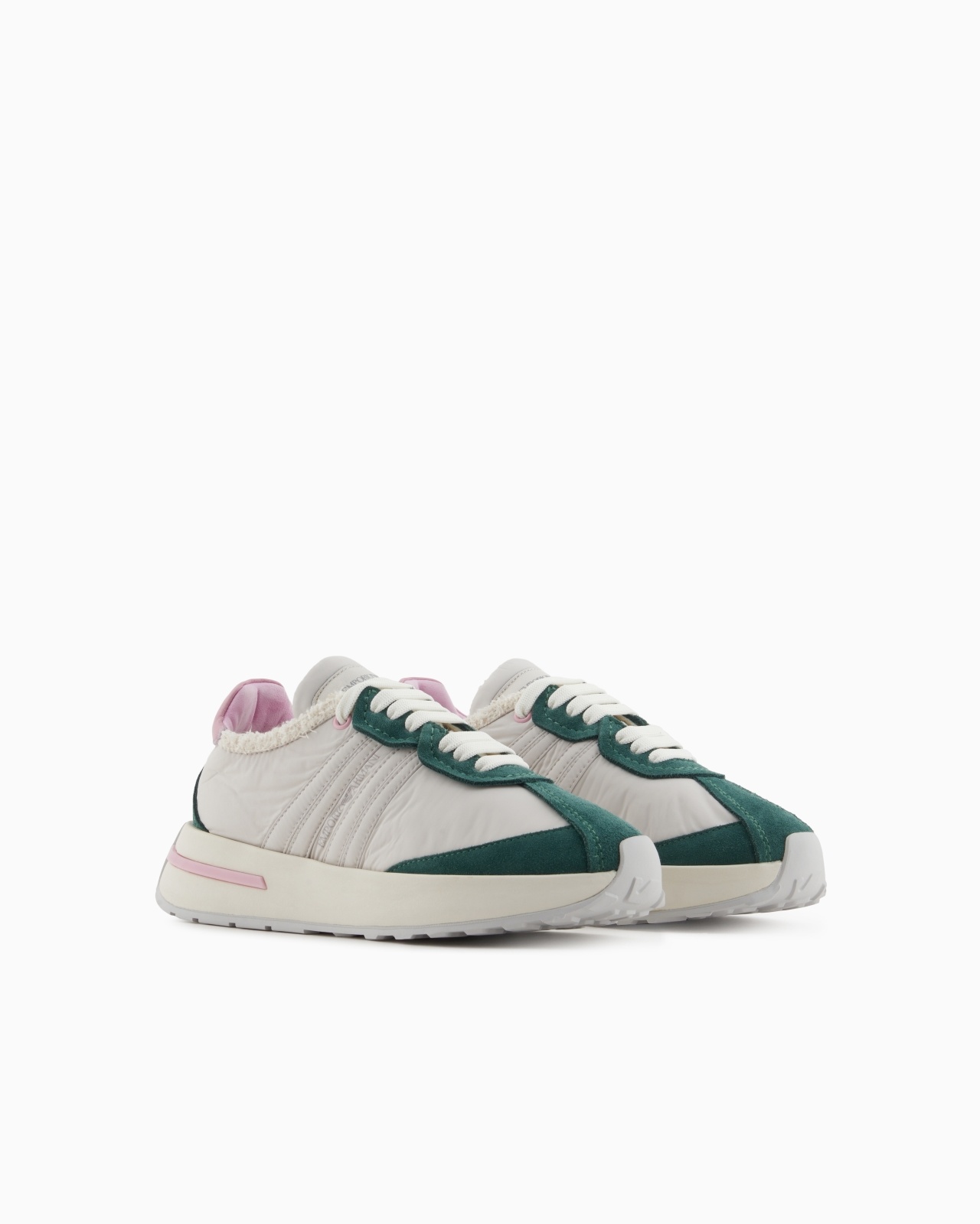 NYLON SNEAKERS WITH SUEDE DETAILS - 2