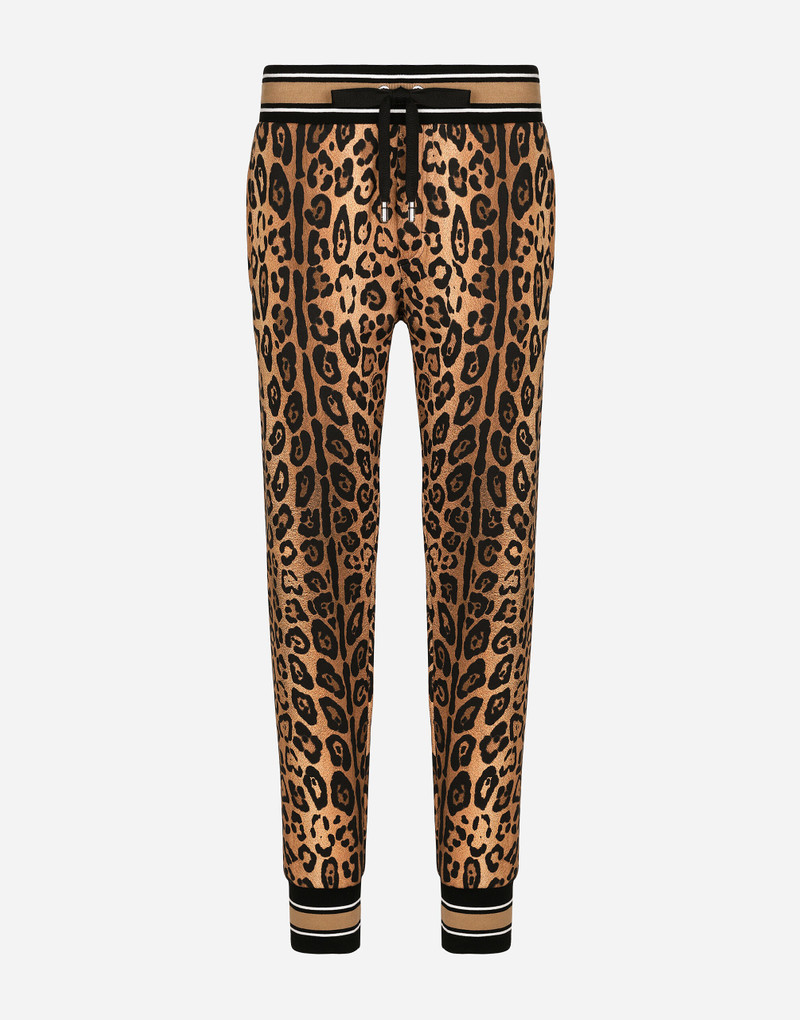 Jogging pants with leopard-print Crespo and tag 1